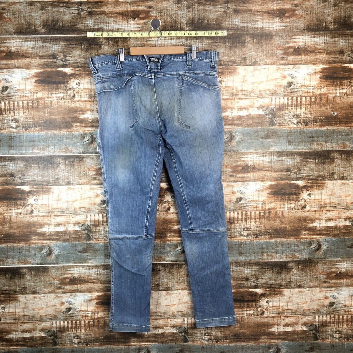 Japanese Brand TORA Blue Distressed Denim Pants #A2080 Size US 37 - 17 Thumbnail