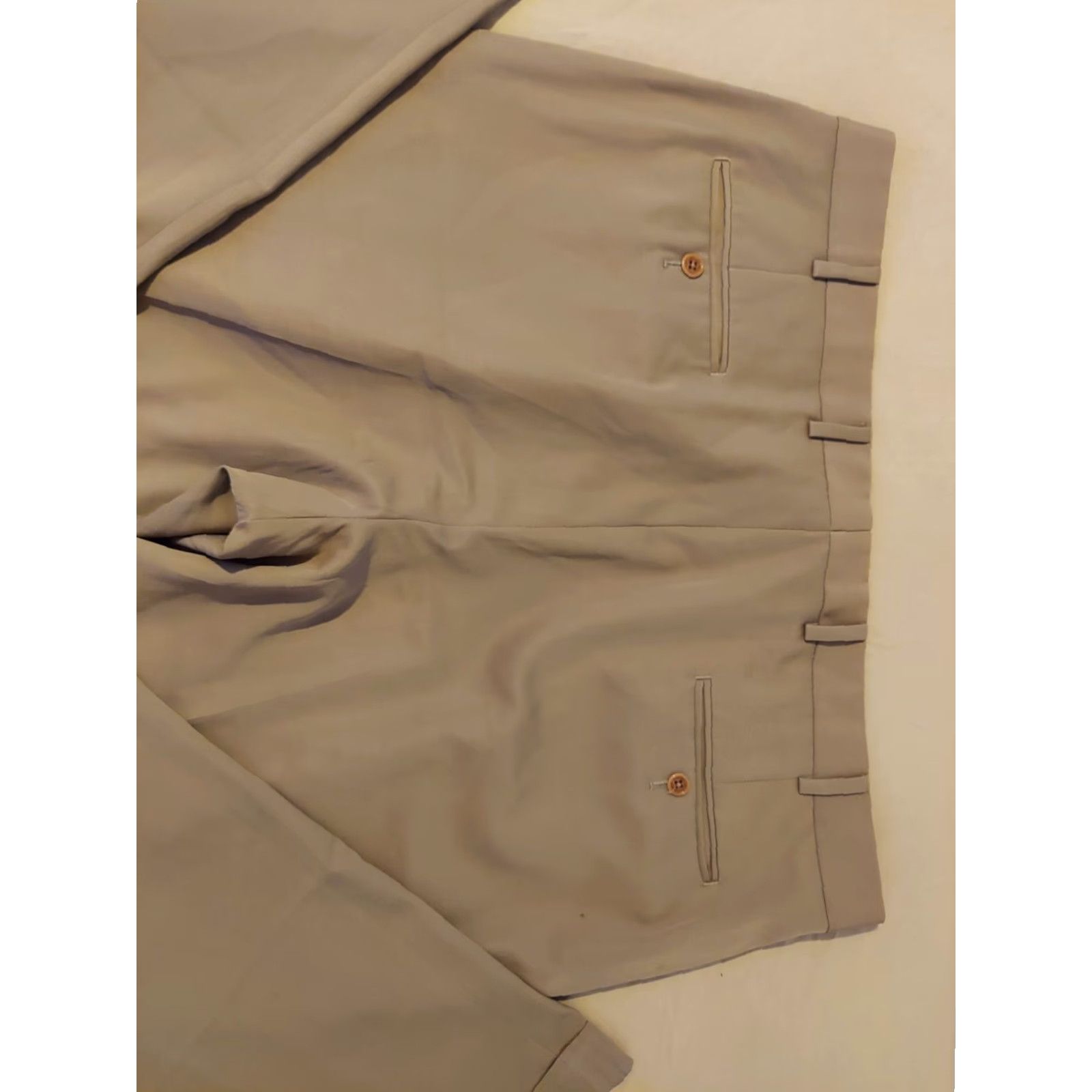 Brooks Brothers VINTAGE Brooks Brothers Mens Pants Dress Wool Khaki 42x30 Slim Chino Trousers Beige Mens Size US 42 / EU 58 - 2 Thumbnail