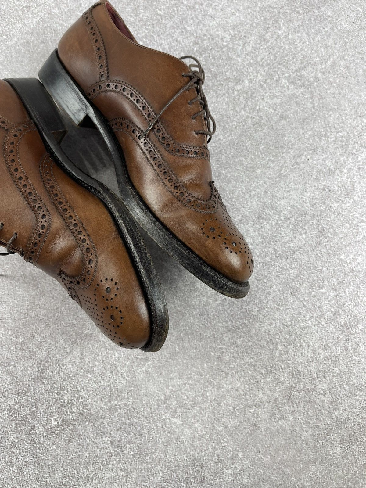 Dolce & Gabbana Dolce & Gabbana Vintage Leather Brogue Derby Men’s Shoes Size US 9 / EU 42 - 8 Thumbnail