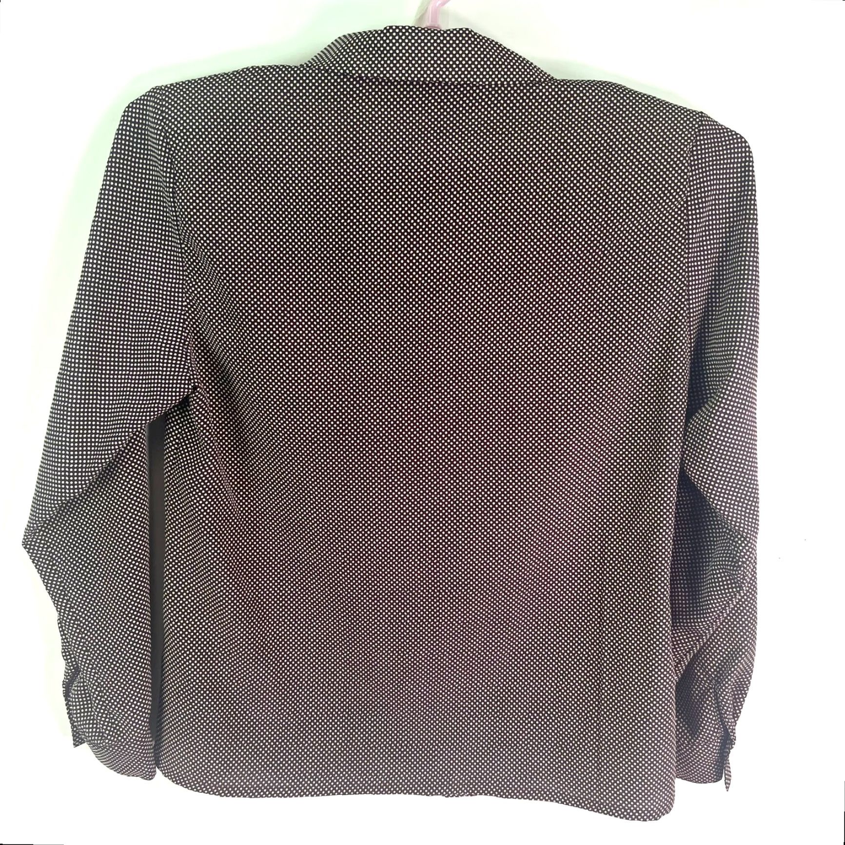 Vintage VINTAGE Venture Polka Dot Shirt Womens M Brown Button-Up Long Sleeve Classic Fit, Rayon, All Seasons, Wom en Size M / US 6-8 / IT 42-44 - 5 Thumbnail
