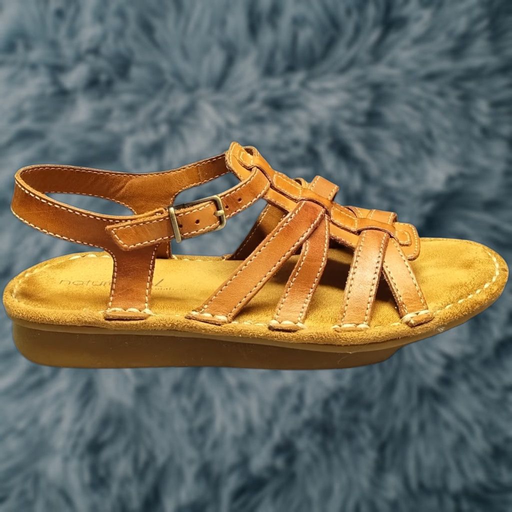 Naturalizer Naturalizer Sandal Women's 6 Brown Leather Slingback Flat - Natural Soul Size US 6 / IT 36 - 1 Thumbnail