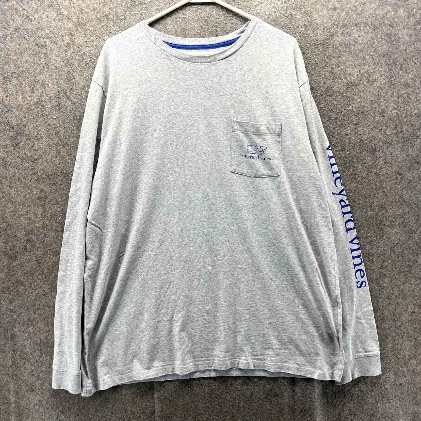 Vineyard Vines Vineyard Vines Shirt Mens XL Gray Long Sleeve Whale Pocket Graphic Logo Size US XL / EU 56 / 4 - 2 Thumbnail