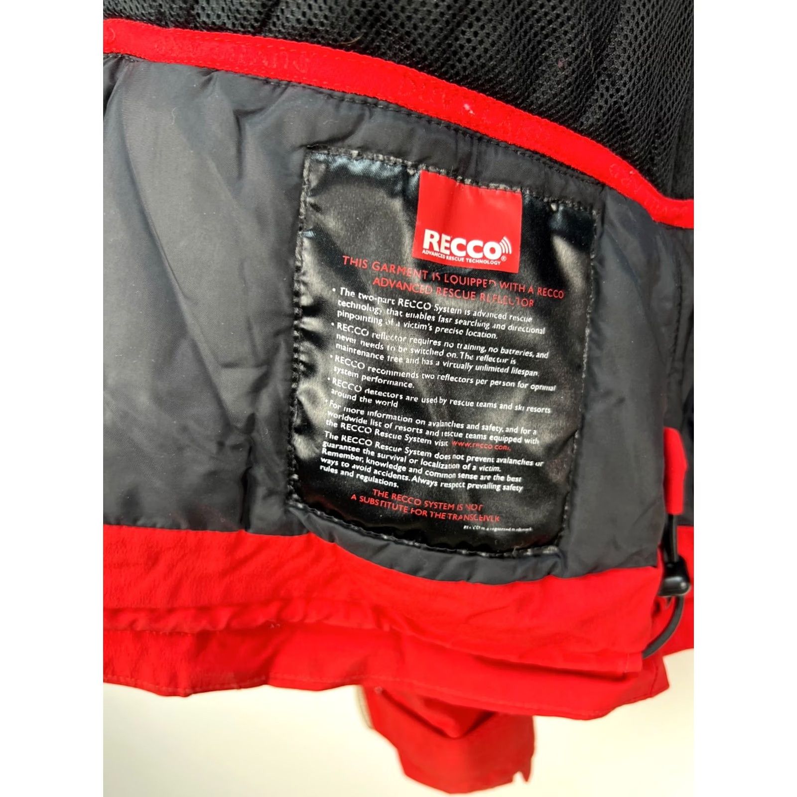 Ecco VINTAGE Henri Duvillard Ski Jacket Gore-Tex Pro Primaloft Recco Patrol FR 38 UK 10 Red Womens jacket Size XS / US 0-2 / IT 36-38 - 7 Thumbnail