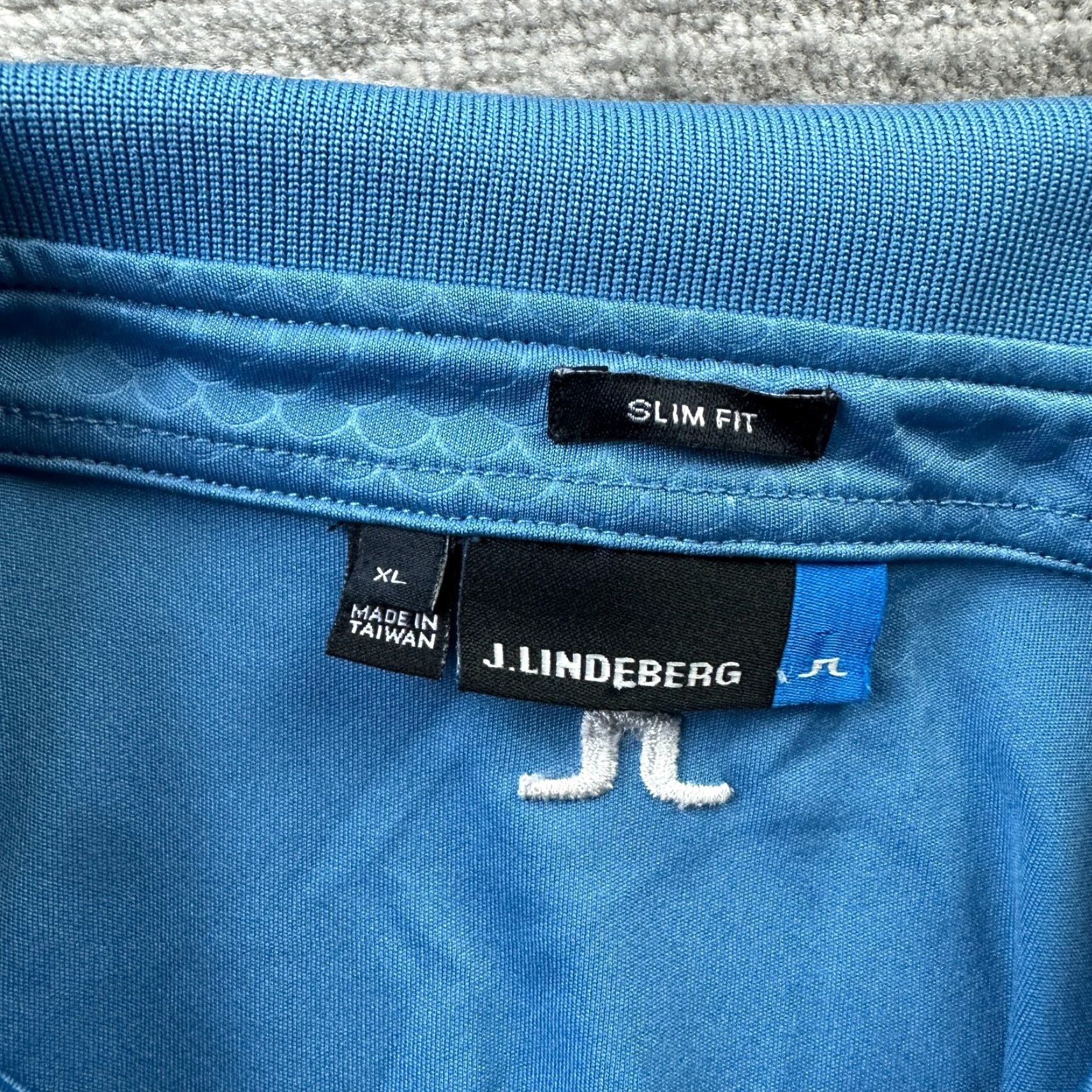 J.Lindeberg J. Lindeberg Polo Shirt Mens Extra Large Michael Scale Slim Fit TX Jersey+ Golf Blue Size US XL / EU 56 / 4 - 6 Thumbnail