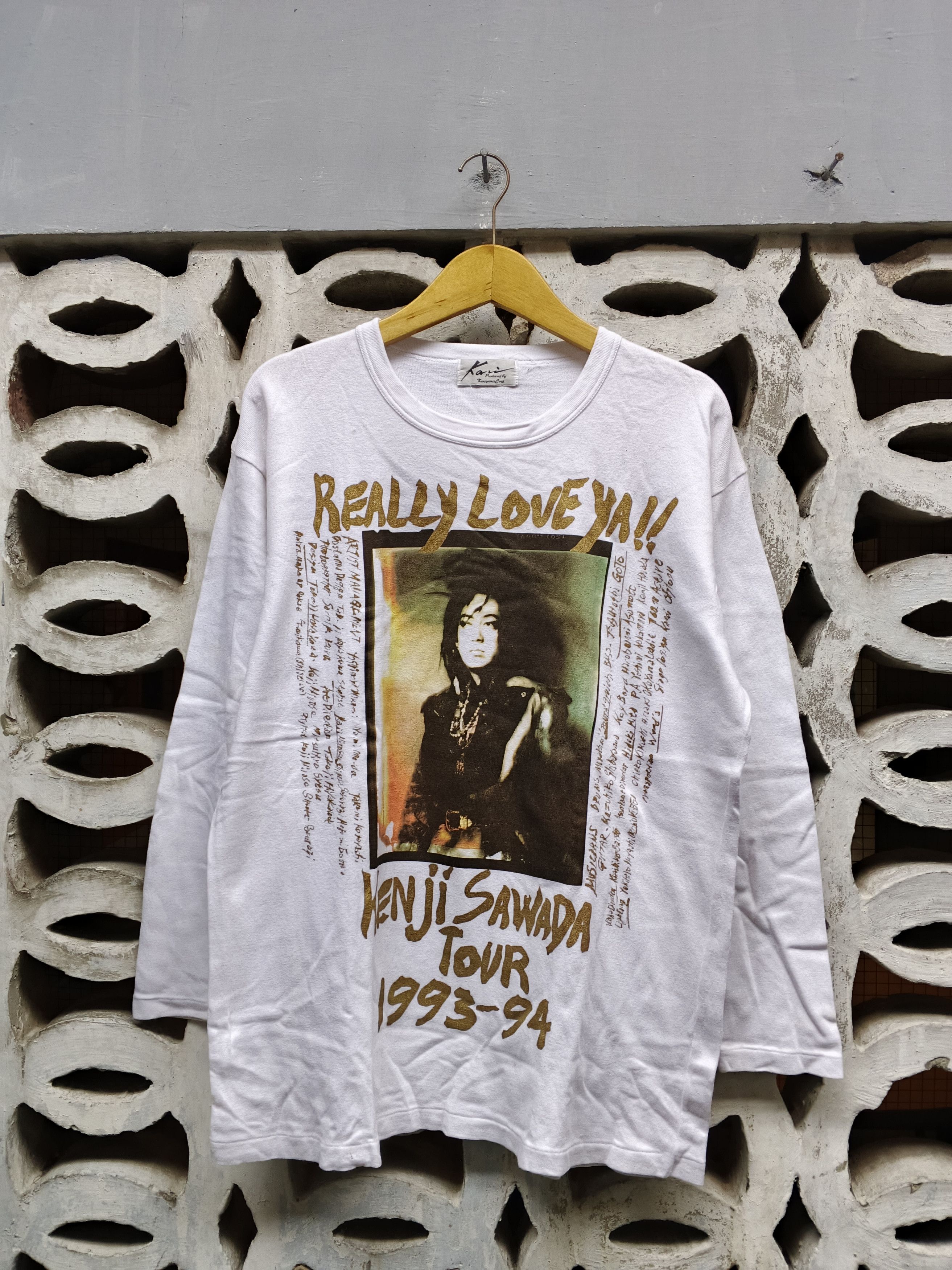 Band Tees × Japanese Brand × Vintage 90s Kenji Sawada tour Size US L / EU 52-54 / 3 - 1 Thumbnail