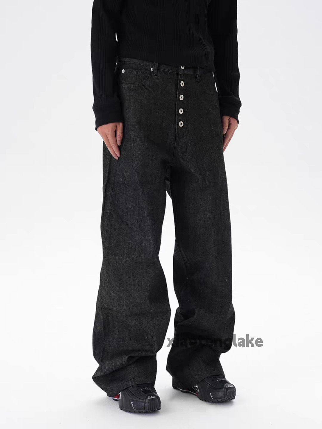 Jean Unisex utility punk yuppie skate hiphop y2k jeans Size US 34 / EU 50 - 3 Thumbnail