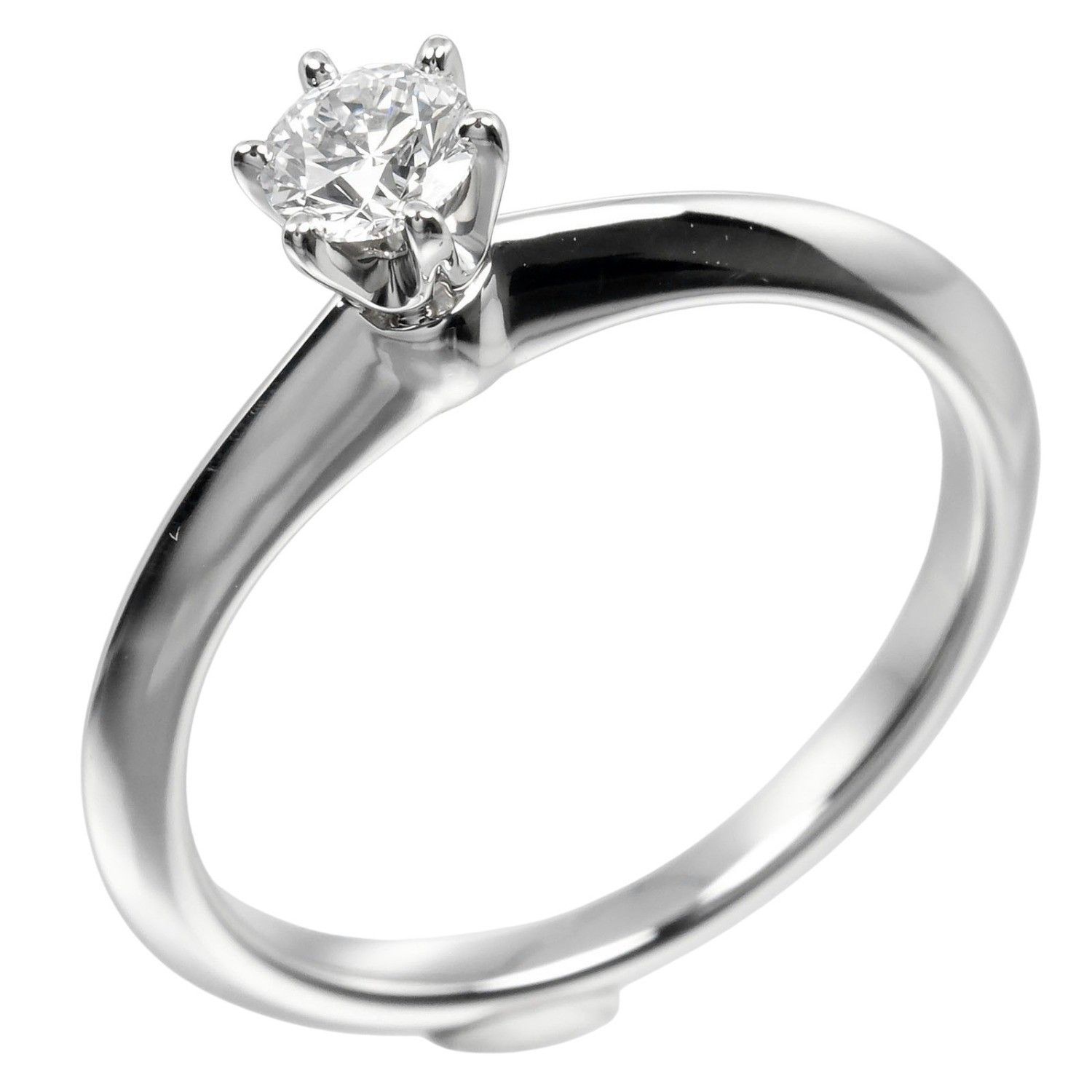 Tiffany & Co. Tiffany & Co. Tiffany Setting Solitaire Ring Platinum with RBC Diamond F/VS1 Size ONE SIZE - 1 Thumbnail