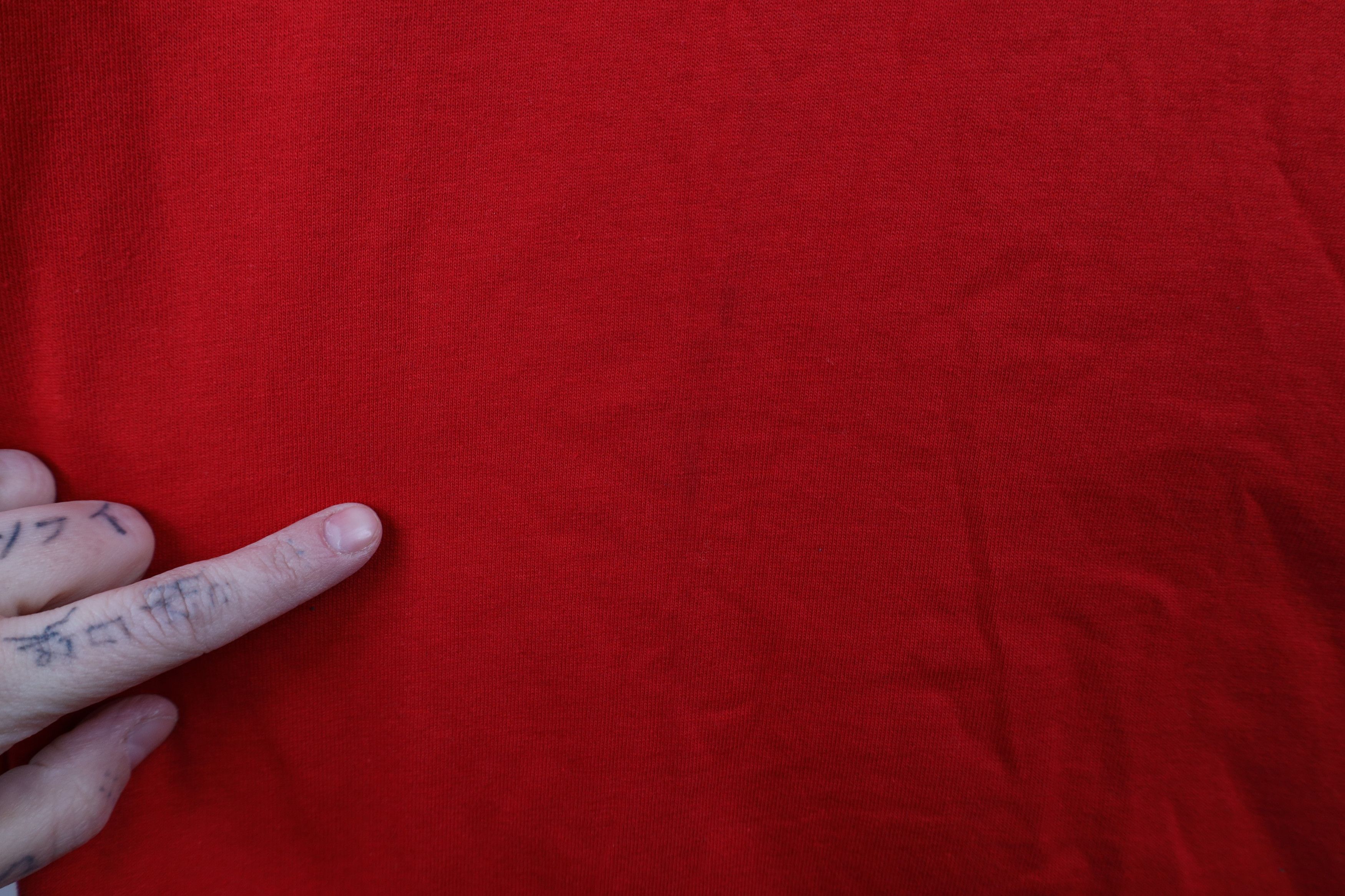 Vintage Vintage 90s Streetwear Heavyweight Cotton T-Shirt Red USA Size US L / EU 52-54 / 3 - 4 Thumbnail