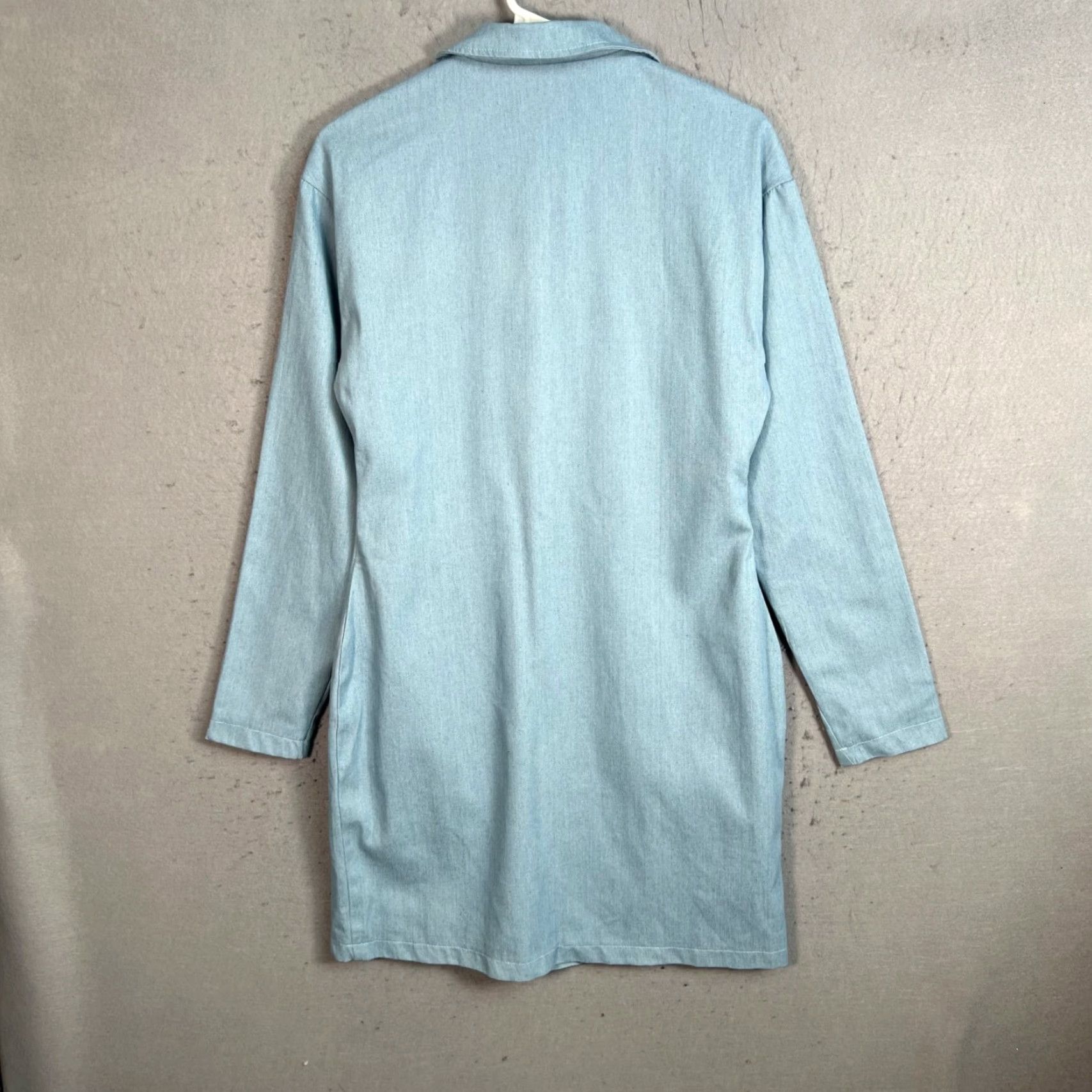 Vintage Simmi London Shirt Dress Women Small Light Blue Denim Front Pockets Casual Womens Size S / US 4 / IT 40 - 2 Thumbnail