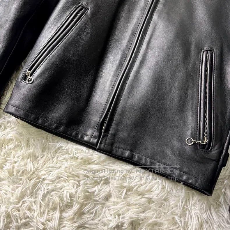 Schott Schott Straight stand-up collar leather jacket, thick cowh Size US XXS / EU 40 - 4 Thumbnail