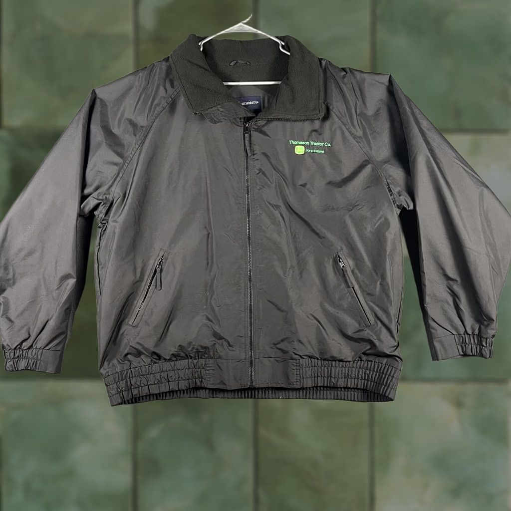 Port Authority Port Authority Jacket Mens 2XL Black Lined Windbreaker Zip Full Pockets Logo Embroidered Thomason Tractor John Deere Casual Workwear Outdoor Size US XXL / EU 58 / 5 - 1 Thumbnail