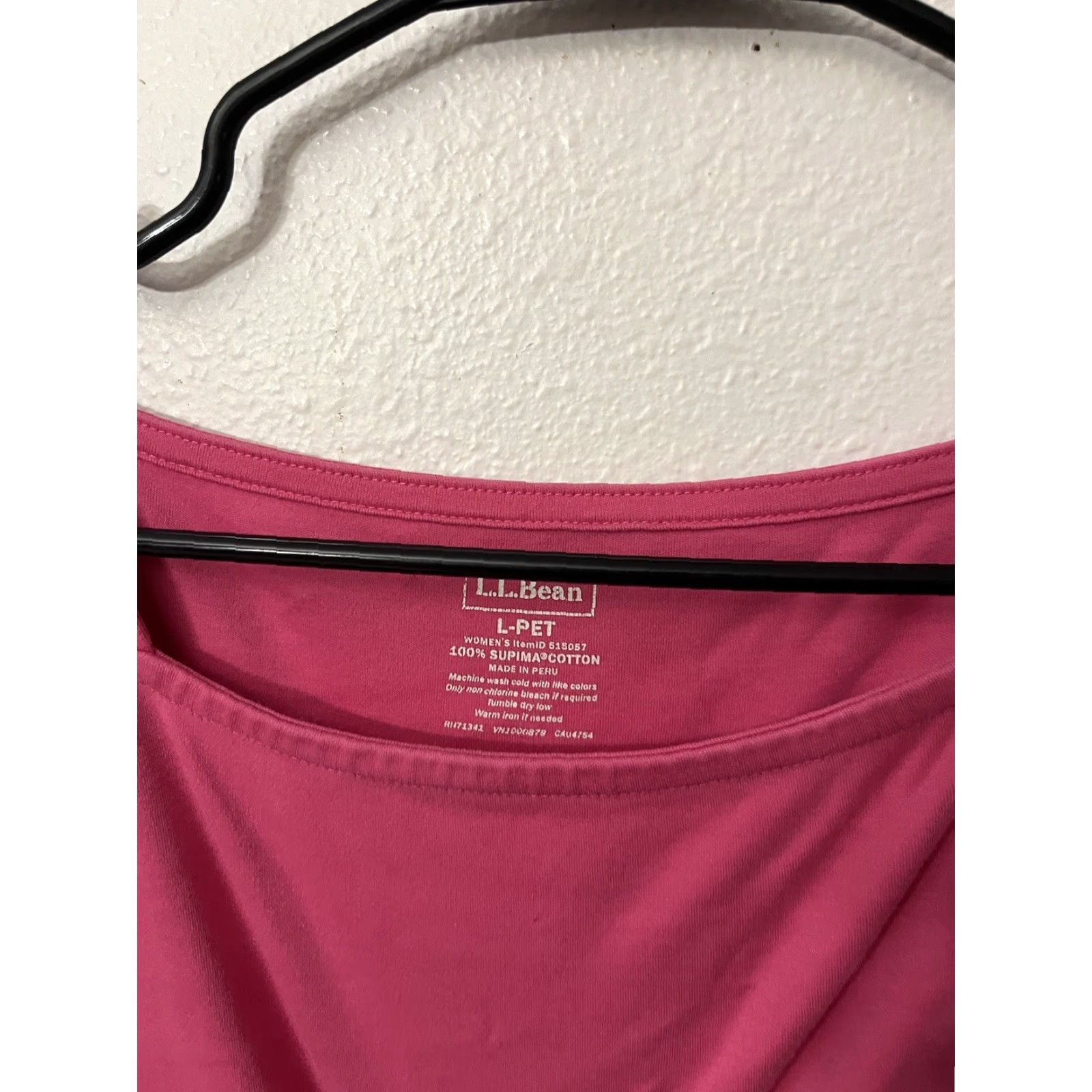 Vintage VINTAGE L.L. Bean Women's Pink Cotton Blouse Shirt Size Petite Medium Square Neck Long Sleeve Casual Size L / US 10 / IT 46 - 3 Thumbnail