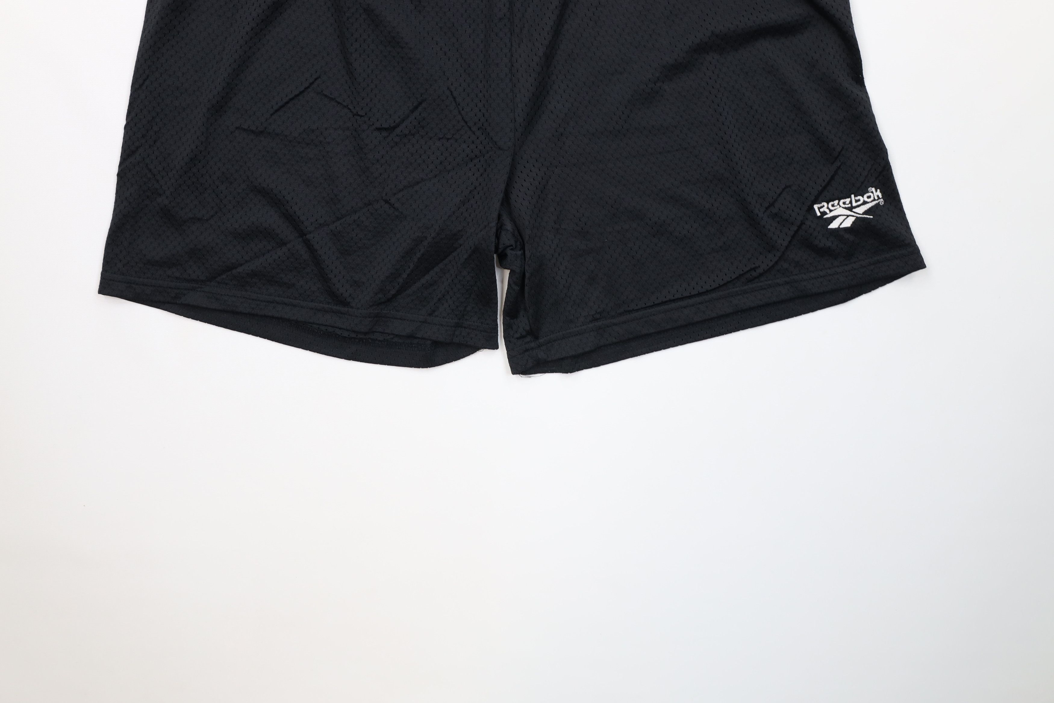 Reebok Vintage 90s Reebok Above Knee Mesh Shorts Black Polyester Size US 34 / EU 50 - 4 Thumbnail