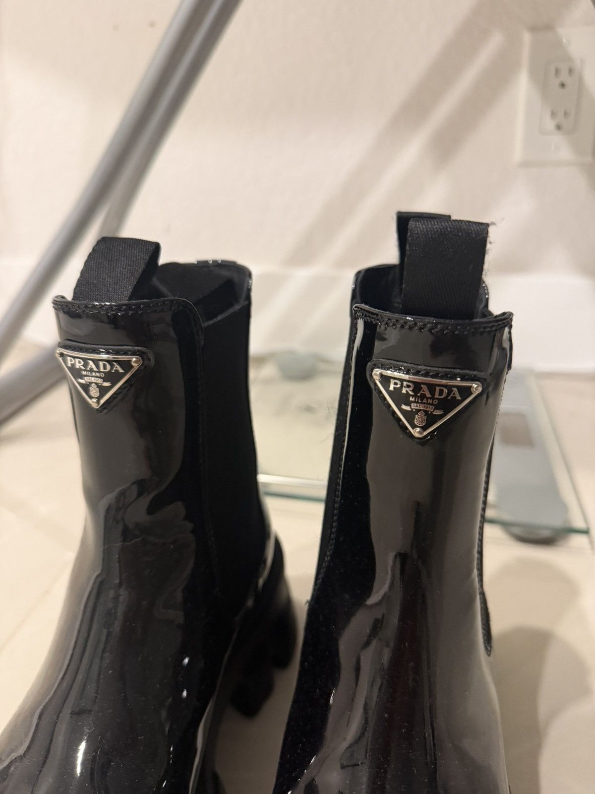 Prada PRADA MONOLITH ANKLE BOOTS SIZE 35.5 Size US 5.5 / IT 35.5 - 2 Thumbnail