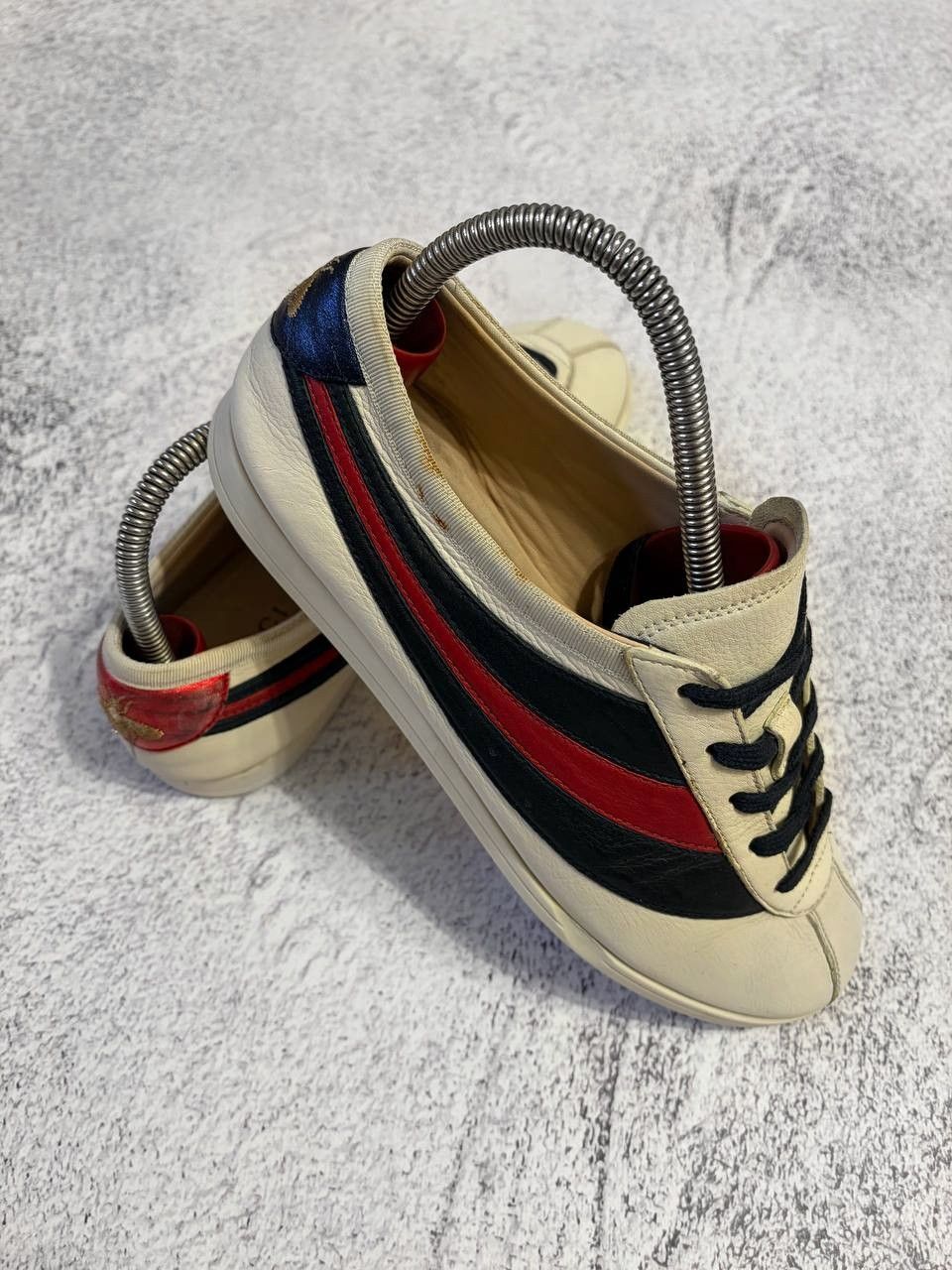 Gucci Gucci Falacer Hebron Bee Embroidery Leather Low Top Sneakers Size US 7 / EU 40 - 4 Thumbnail