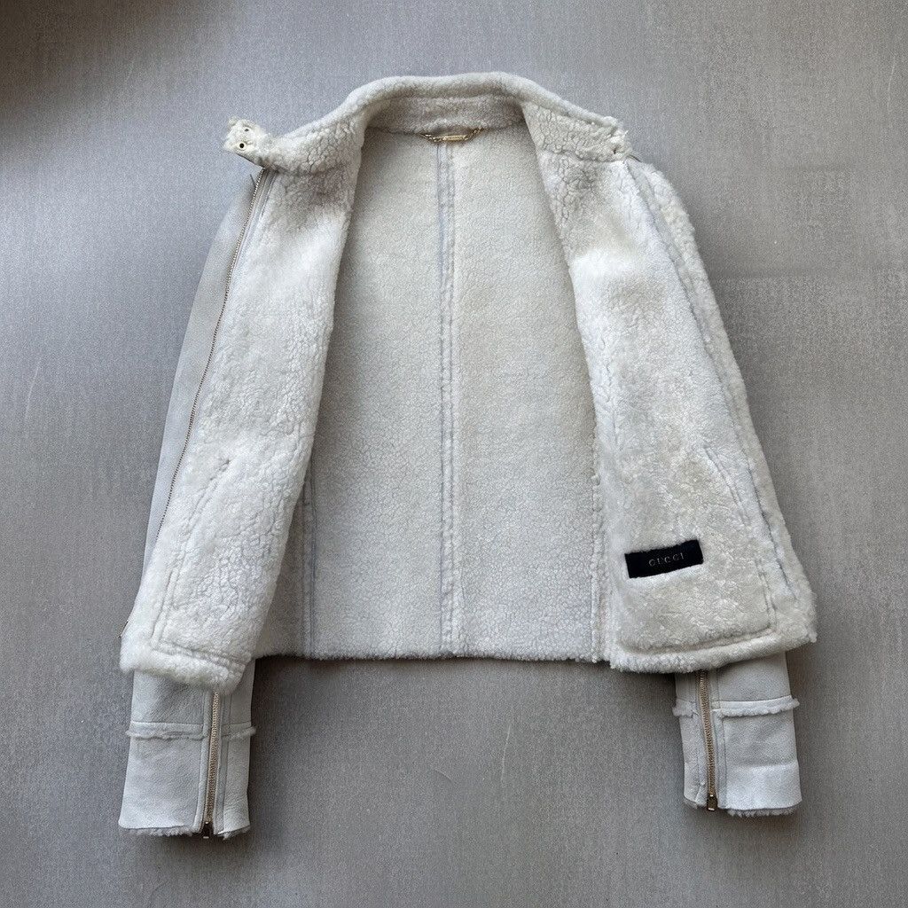 Gucci Gucci by Tom Ford Shearling Moto Jacket Size M / US 6-8 / IT 42-44 - 4 Thumbnail