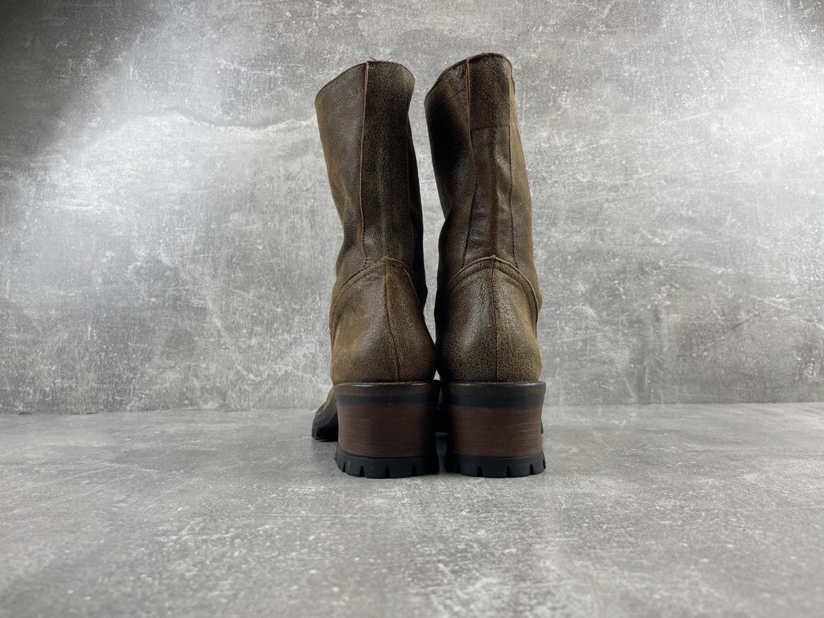 Vintage Vintage Italian Avant Garde Western Leather Brown Boots Size US 8 / IT 38 - 7 Thumbnail