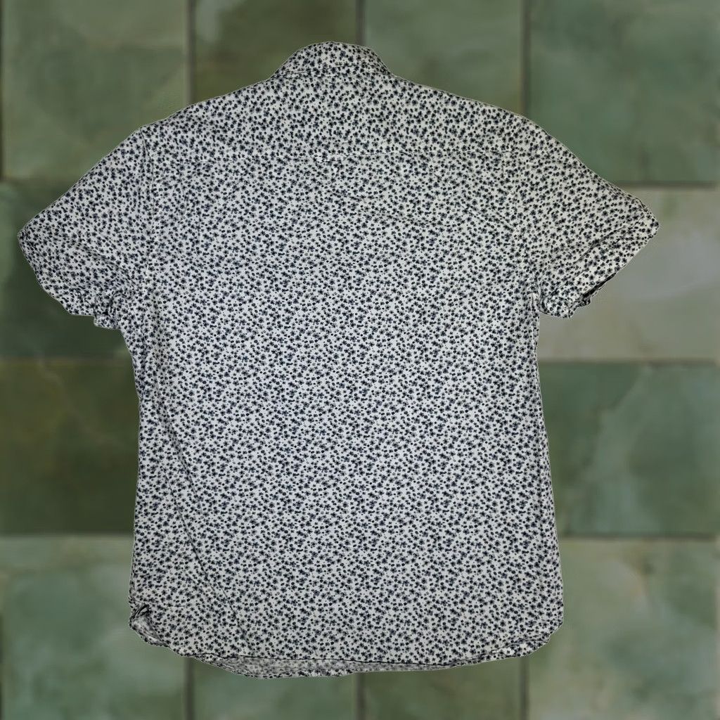 Denime Denim & Flower Shirt Mens Medium Blue White Floral Button-Down Short Sleeve Casual Summer Shirt Size US M / EU 48-50 / 2 - 1 Thumbnail