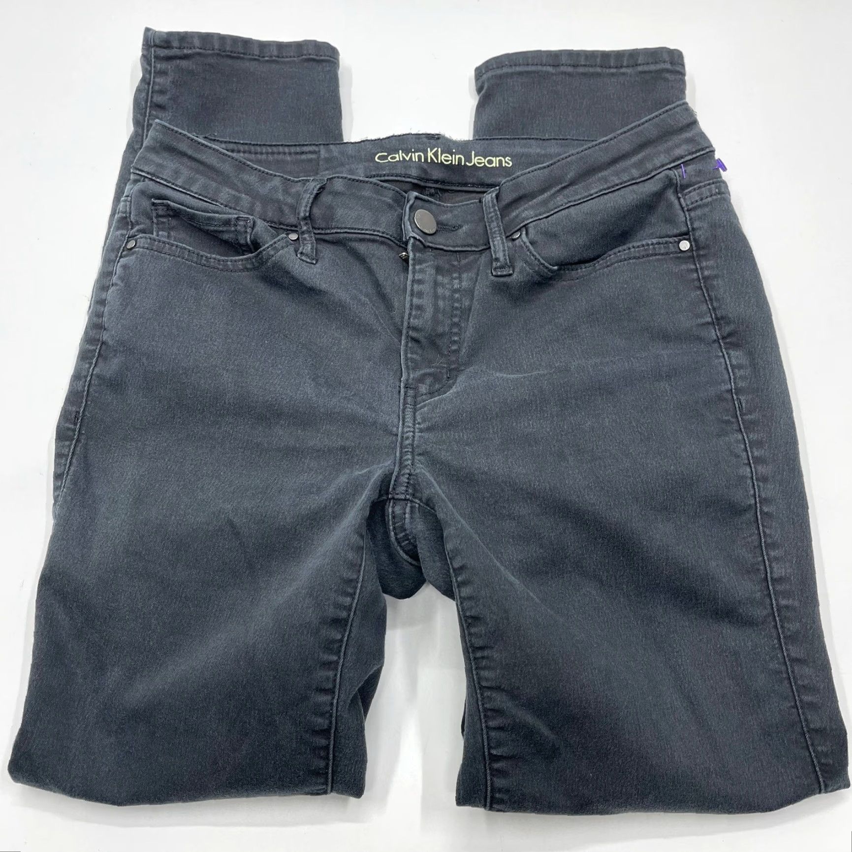 Calvin Klein Calvin Klein Jeans Womens Ankle Skinny Size 8 Gray Denim Cotton Blend 5-Pocket Belt Loops Minimalist Modern Size 27" / US 4 / IT 40 - 7 Thumbnail