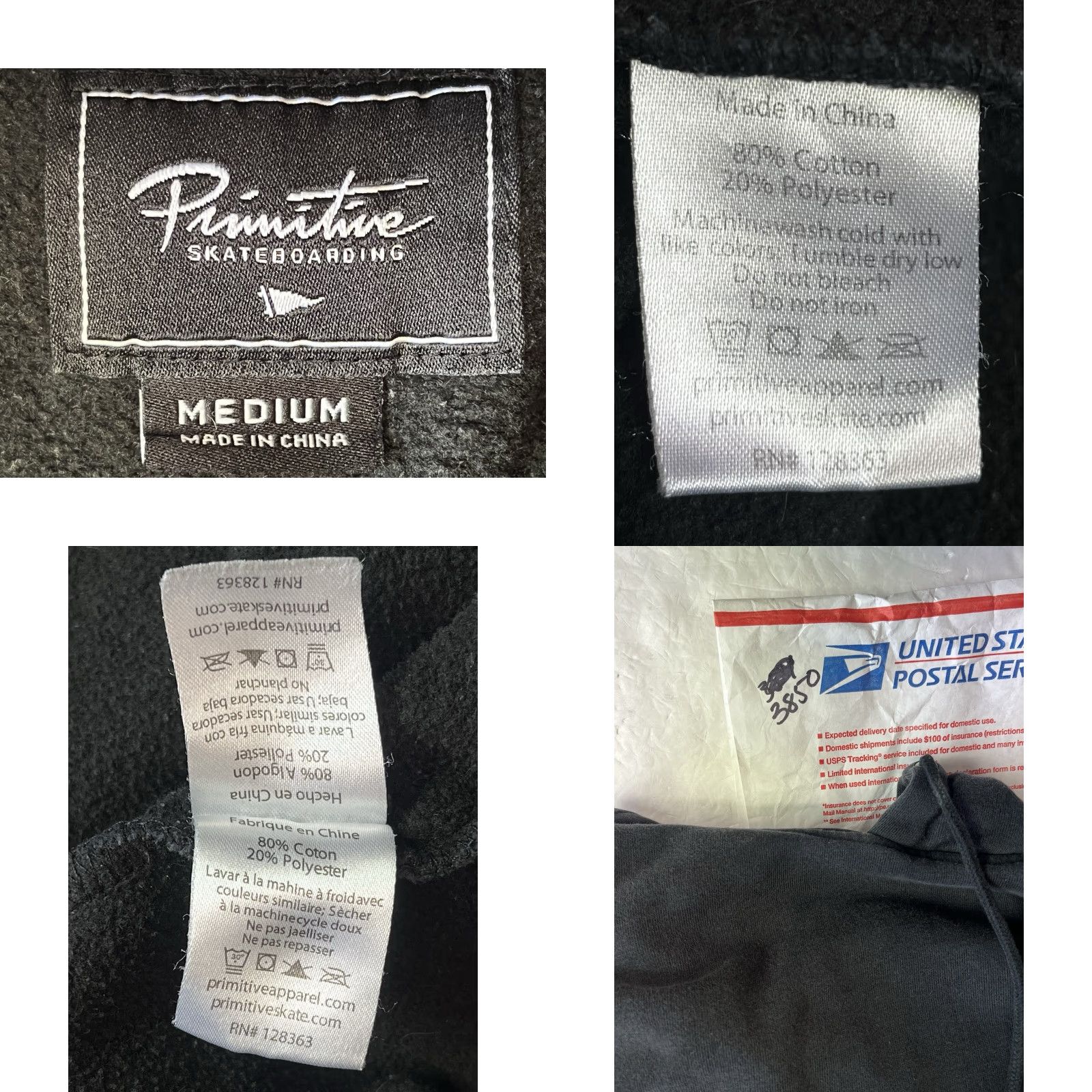 Primitive PRIMITIVE x Heartbreakers Club Hoodie Black Men's Size Medium Size US M / EU 48-50 / 2 - 8 Thumbnail