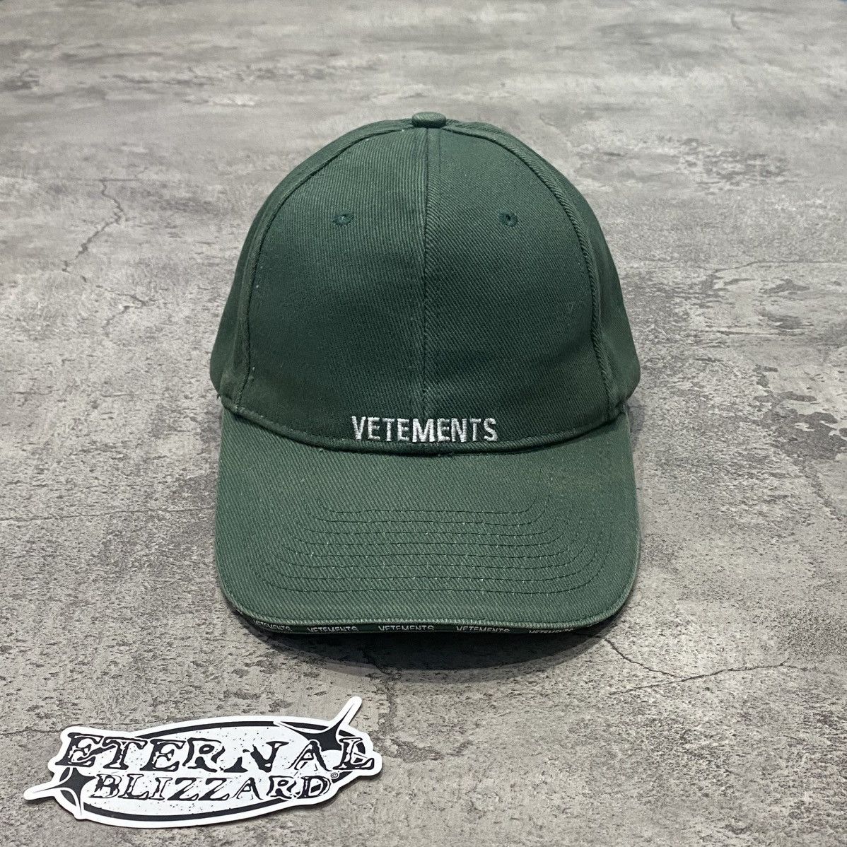 Vetements Vetements Spellout Cap Green Size ONE SIZE - 1 Thumbnail