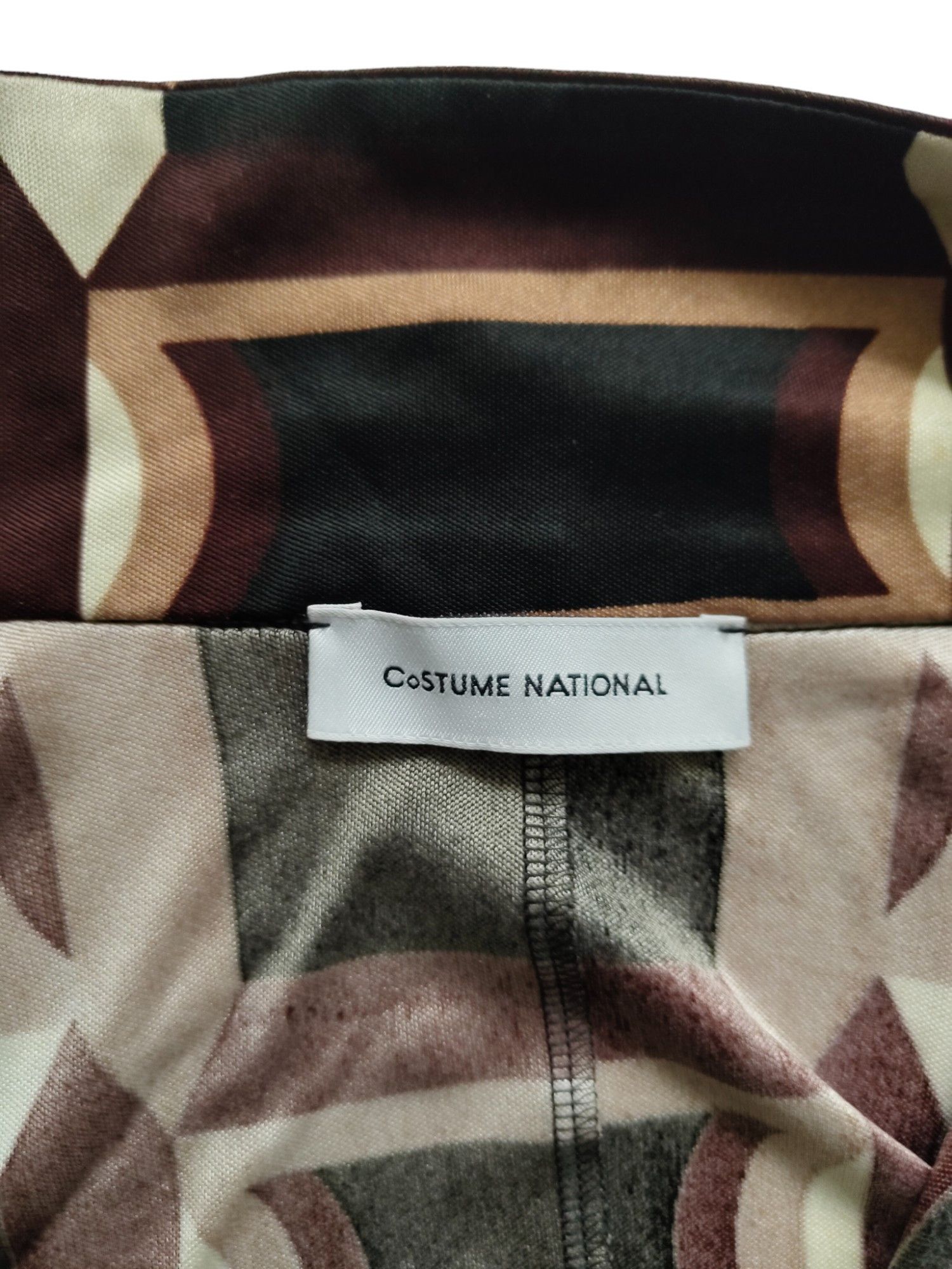Costume National Costume National Brown Tone Retro Print Low-V Blouse Size M / US 6-8 / IT 42-44 - 3 Thumbnail