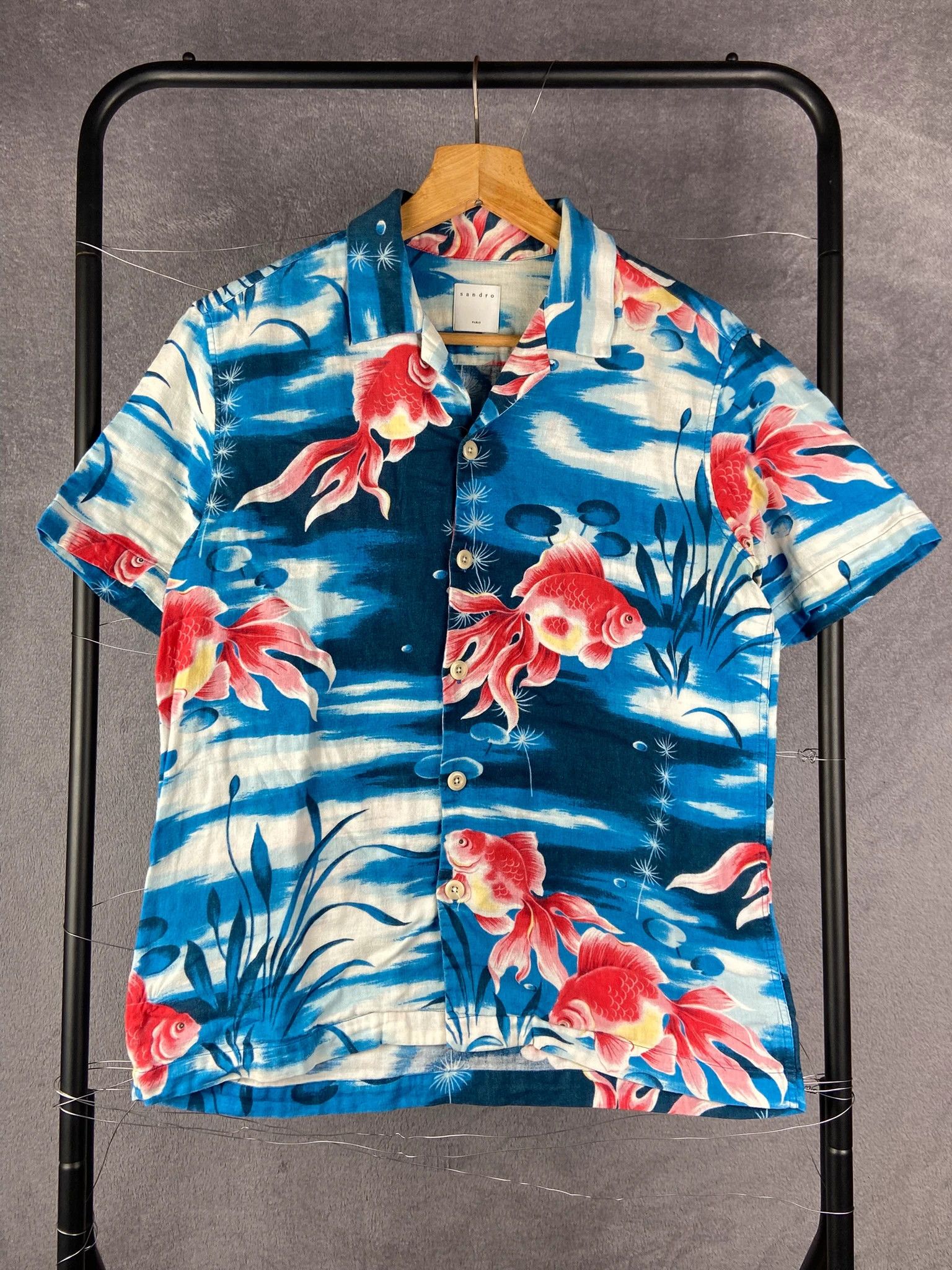 Other Sandro Paris shirt blue koi fish hawaiian Size US M / EU 48-50 / 2 - 1 Thumbnail