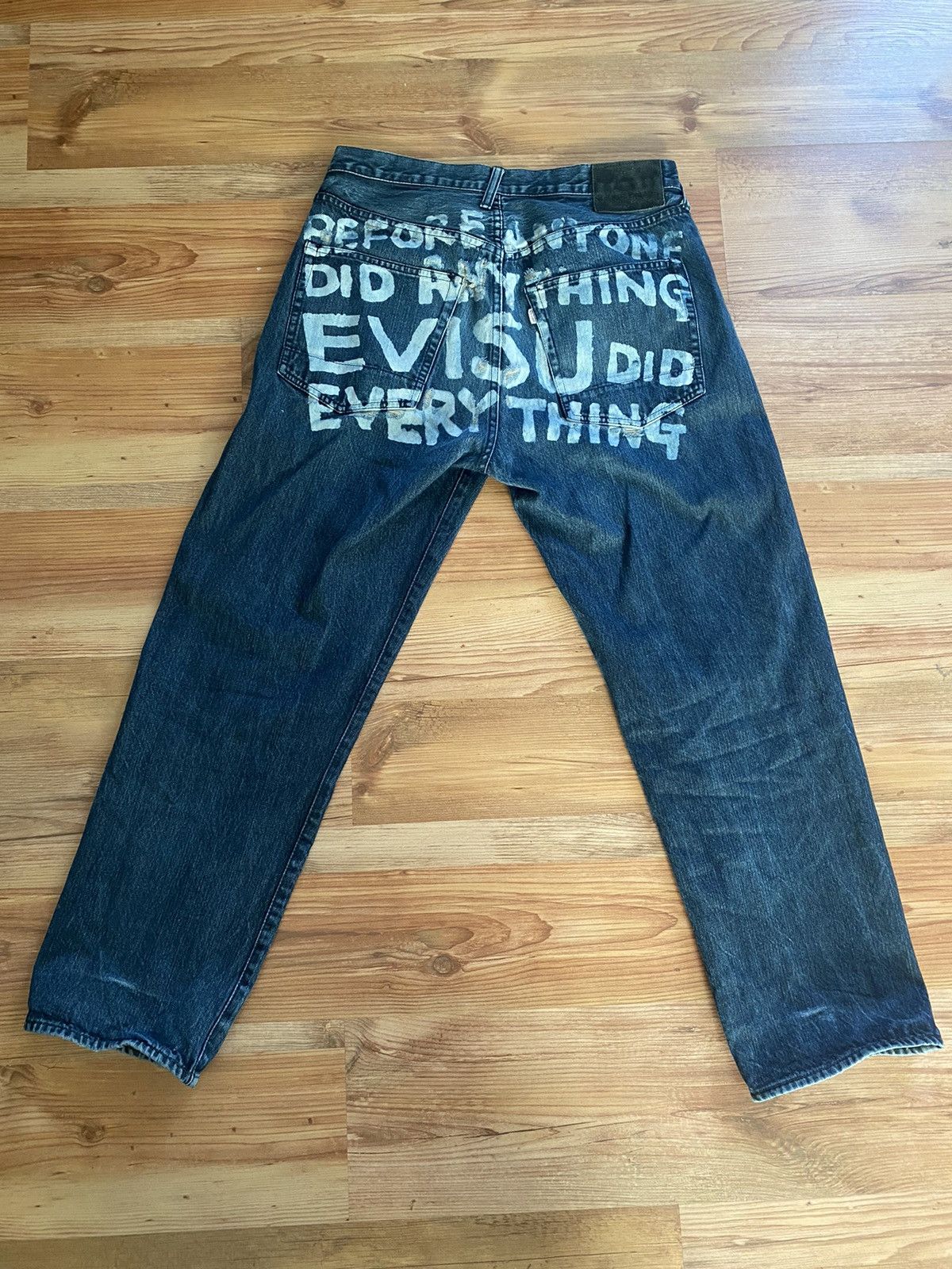 image of „Before Anyone Did Anything Evisu Did Everything“ Jeans in Indigo, Men's (Size 32)