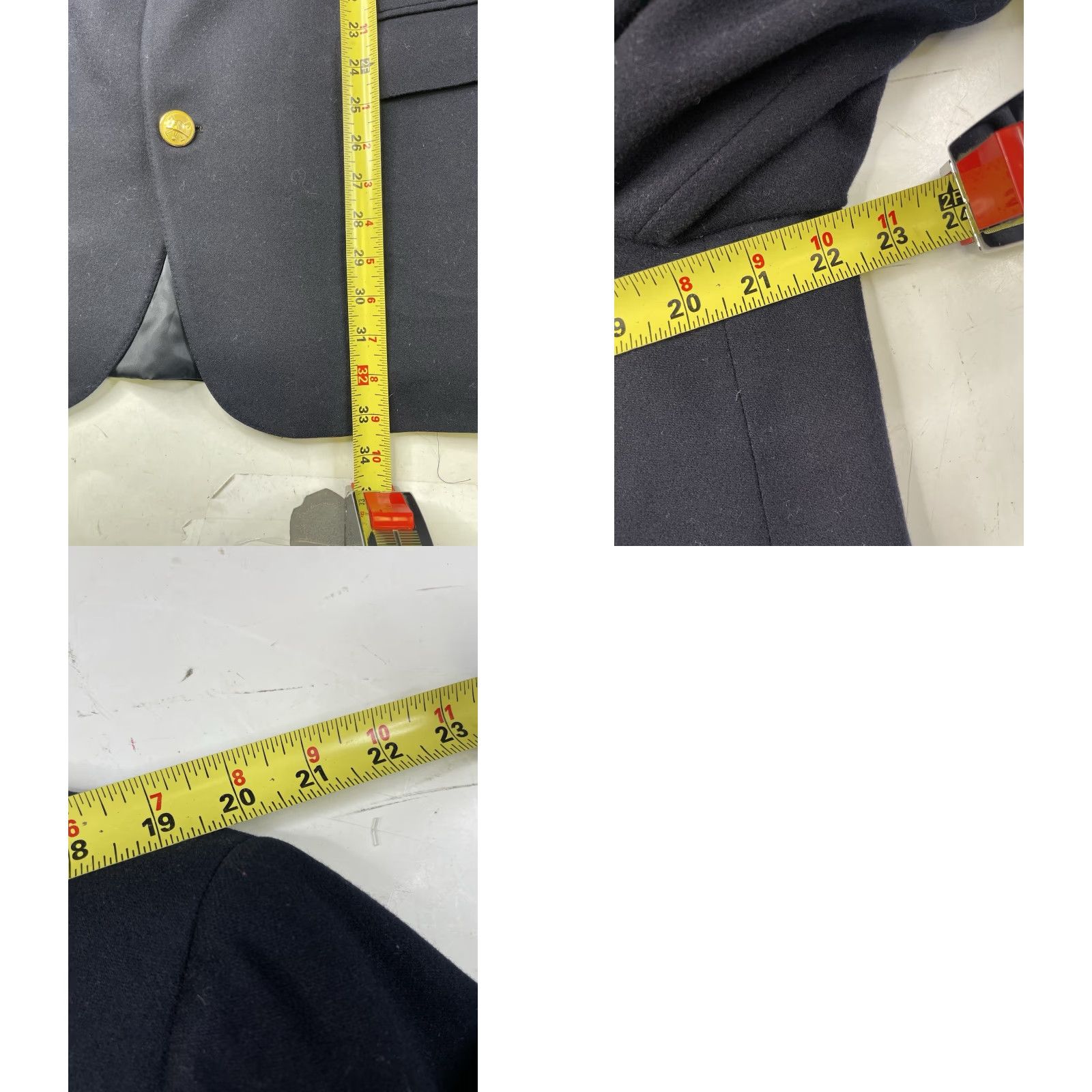 Polo Ralph Lauren VINTAGE Polo Ralph Lauren Blazer Jacket Men 44 Navy Blue Wool 2 Button 4-Button Front Single-Breasted Gold Buttons Regular Fit Long Coat Size US XXL / EU 58 / 5 - 8 Thumbnail