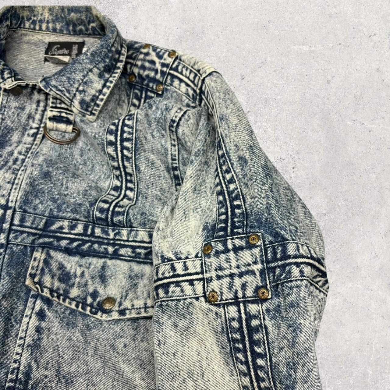 Vintage 1980s Vintage Acid Wash Denim Jacket Size US S / EU 44-46 / 1 - 4 Thumbnail