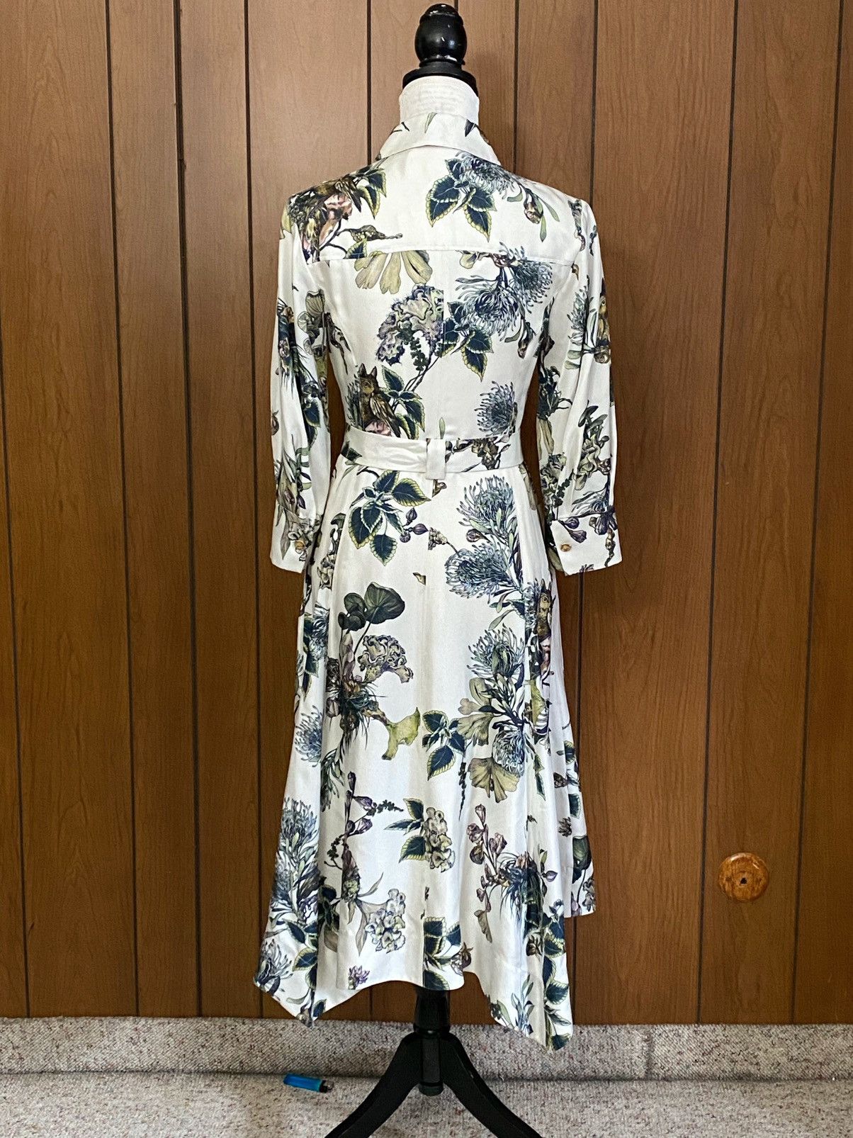 Jason Wu Jason Wu Collection Forest Silk Belted Shirtdress size 2 Size XS / US 0-2 / IT 36-38 - 12 Thumbnail