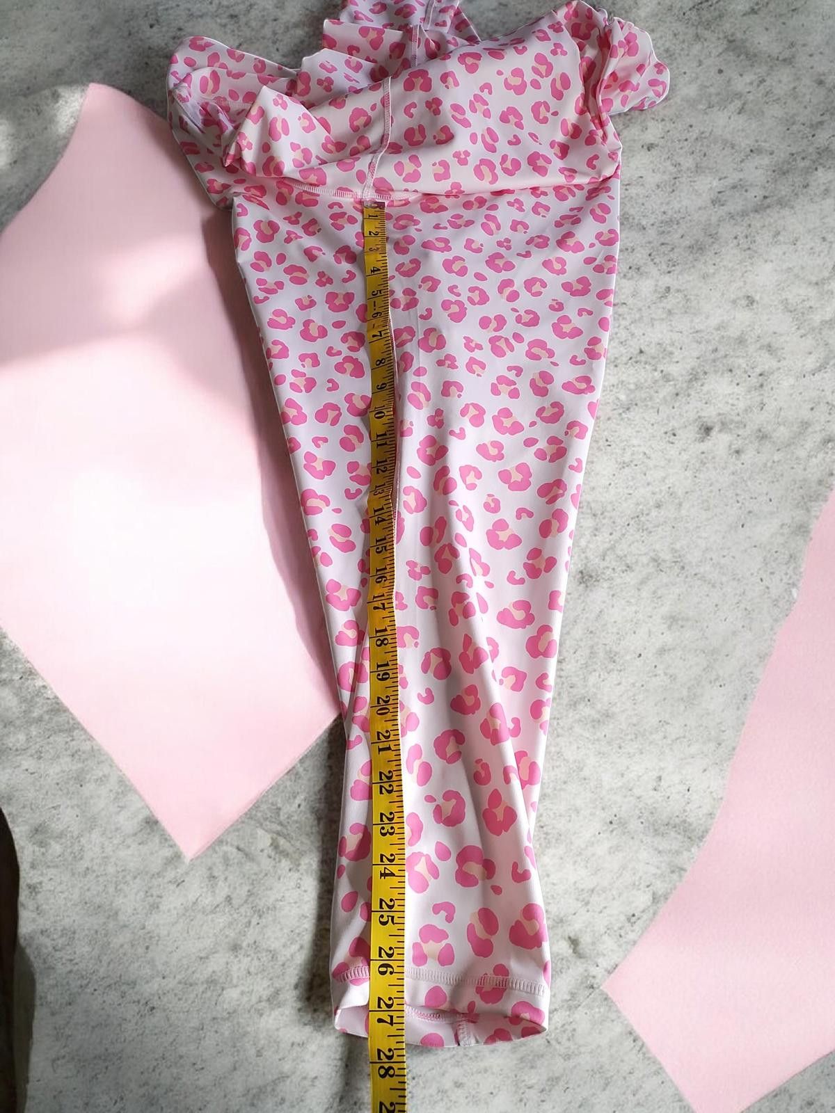 Other Cabana by Crown & Ivy Pink Animal Print Leggings Size 4X Size 42" / US 20 - 6 Thumbnail