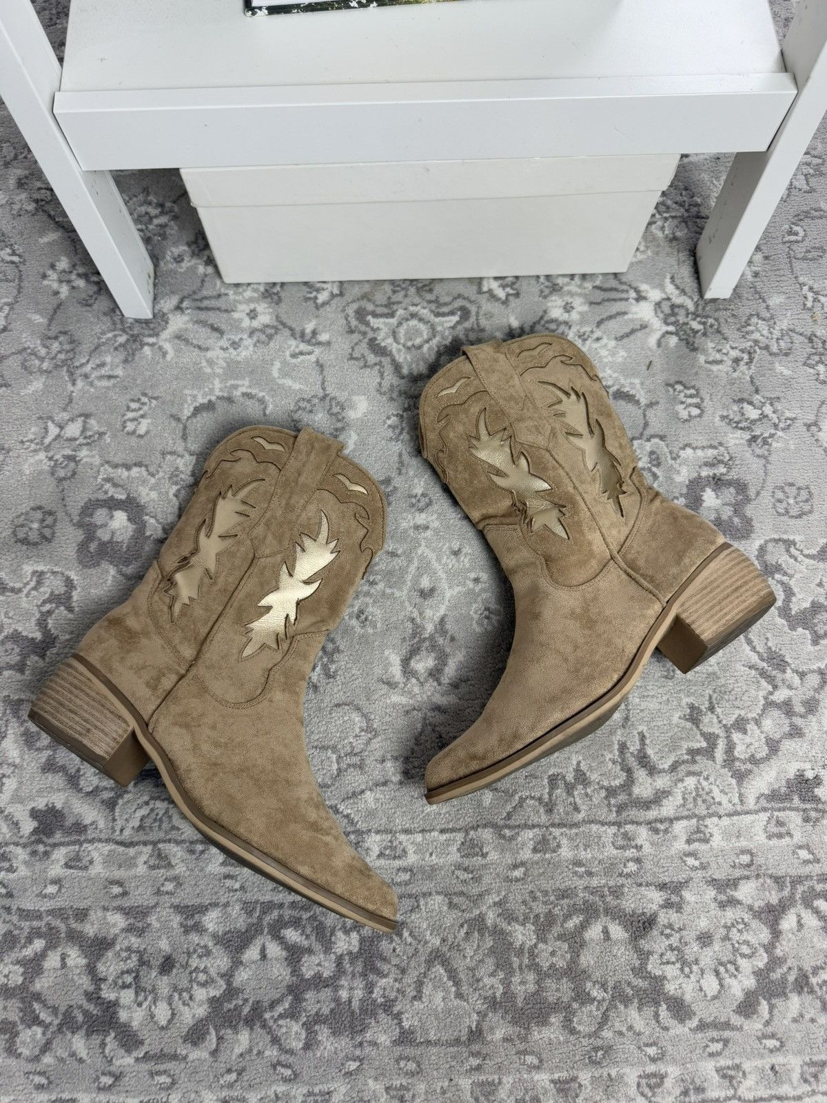 Cowboy Equipment × Vintage Vintage 90s suede cowboy boots US 7 western casual streetwear Size US 7 / EU 40 - 2 Thumbnail