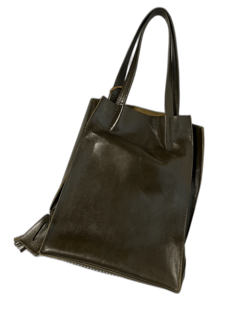 Yohji Yamamoto Y's Tote Bag With Rivets in Green, Men's