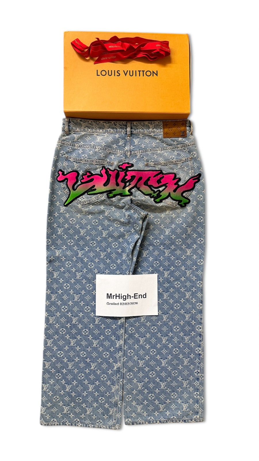 Louis Vuitton LOUIS VUITTON Graffiti 34 denim Jeans Brand New Size US 34 / EU 50 - 2 Thumbnail