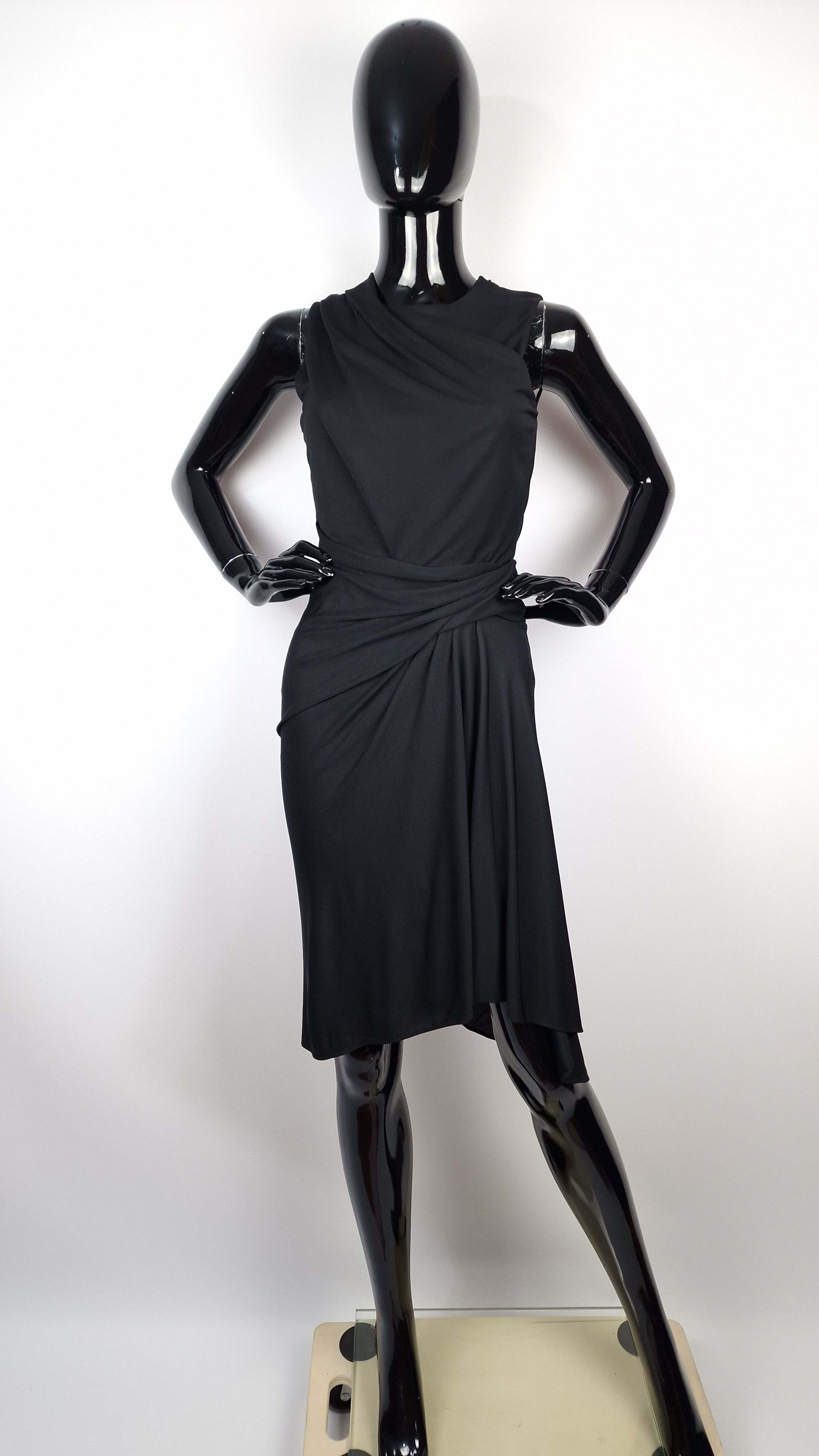 Alexander Wang Draped Black Cocktail Dress