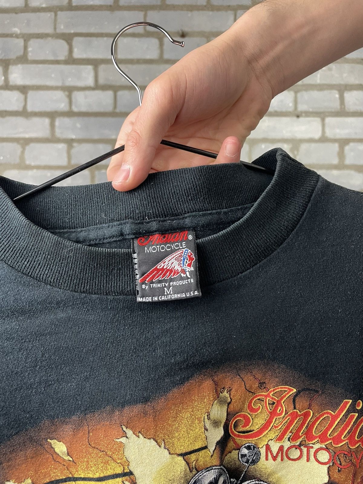 Harley Davidson × Indian Motorcycle × Vintage Indian Motorcycle made in USA 90’s single stitch T-shirt Size US M / EU 48-50 / 2 - 4 Thumbnail