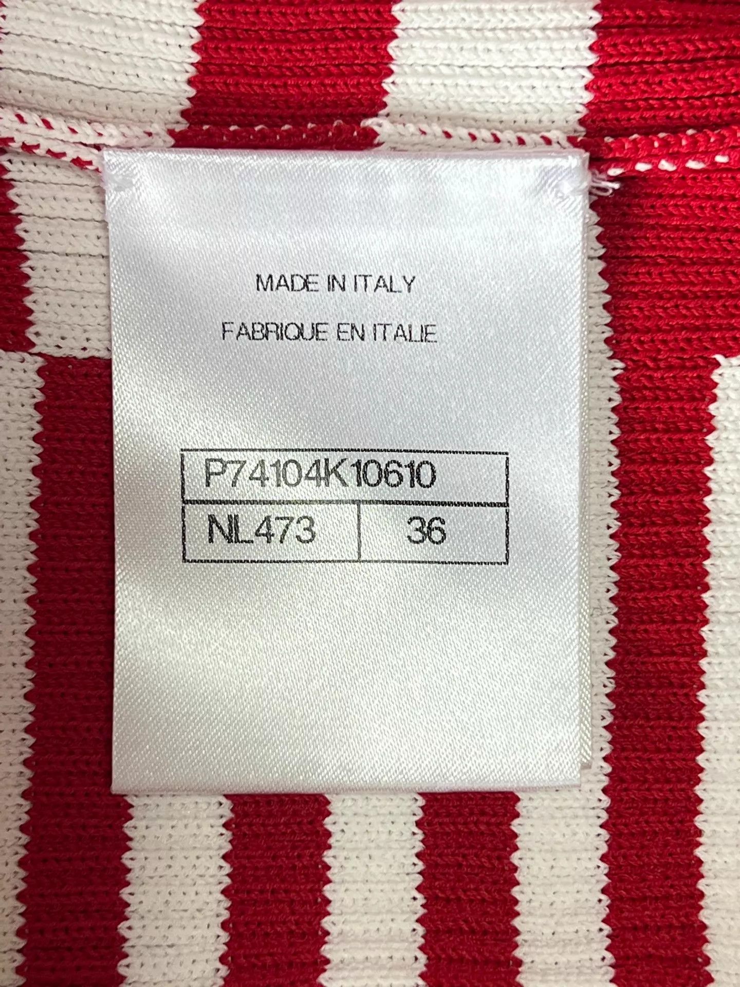 Chanel Chanel Red & White Stripe Knit Vest 36 NWT Size XS / US 0-2 / IT 36-38 - 6 Thumbnail
