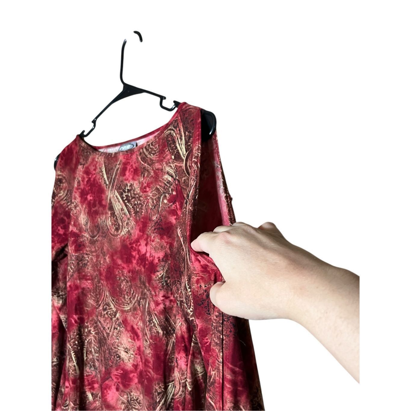 Other Vintage Rave Y2K Cold Shoulder Paisley Long Sleeve Blouse Size L Size L / US 10 / IT 46 - 3 Thumbnail