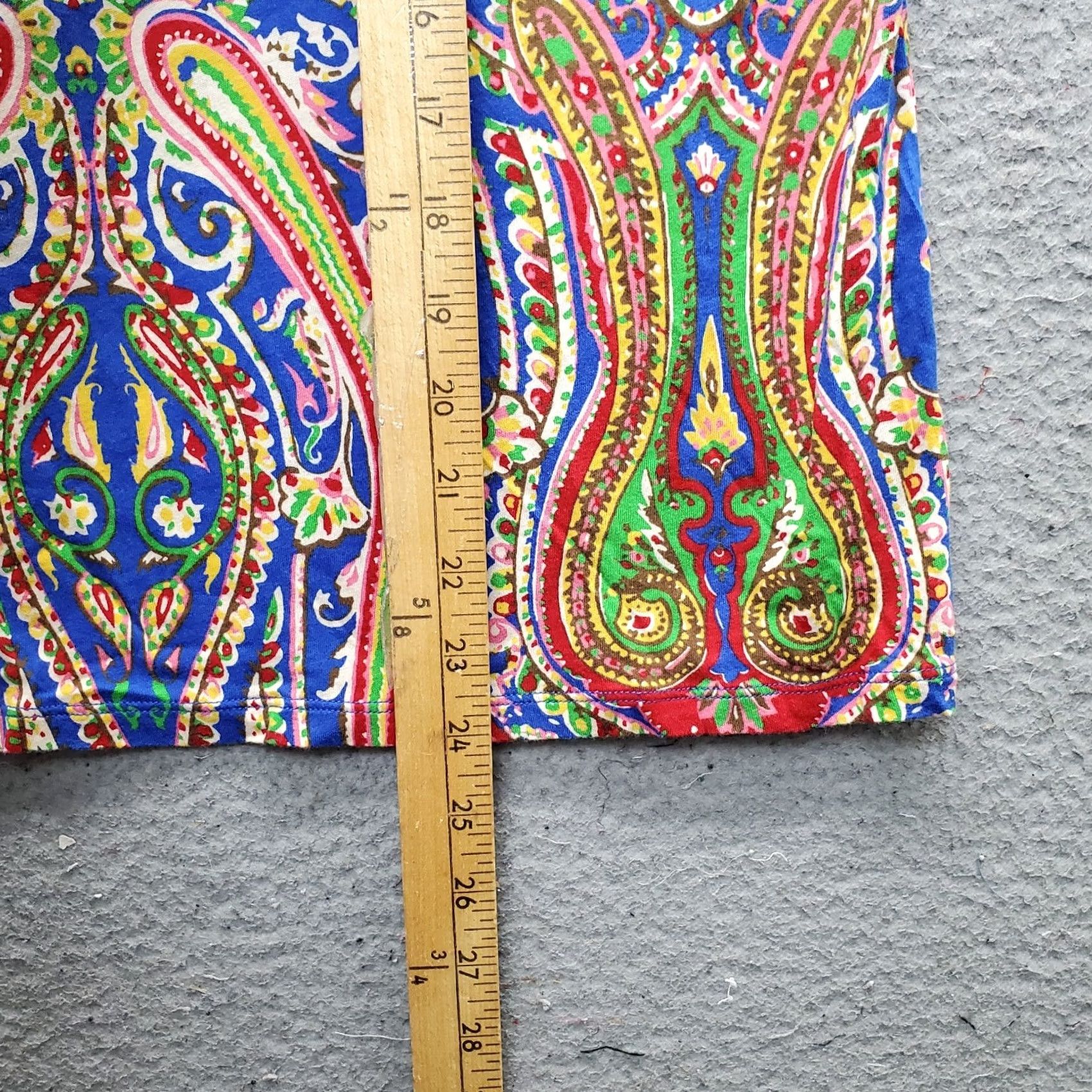 Ralph Lauren Lauren Ralph Lauren Blouse Top Womens 1X Multi Paisley Ruffle V-Neck Pullover Size XL / US 12-14 / IT 48-50 - 3 Thumbnail