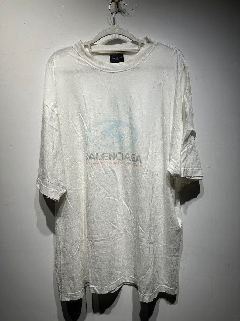 Balenciaga Balenciaga Worn Out Blue Label Logo Letter Pattern Printed Size US M / EU 48-50 / 2 - 1 Thumbnail