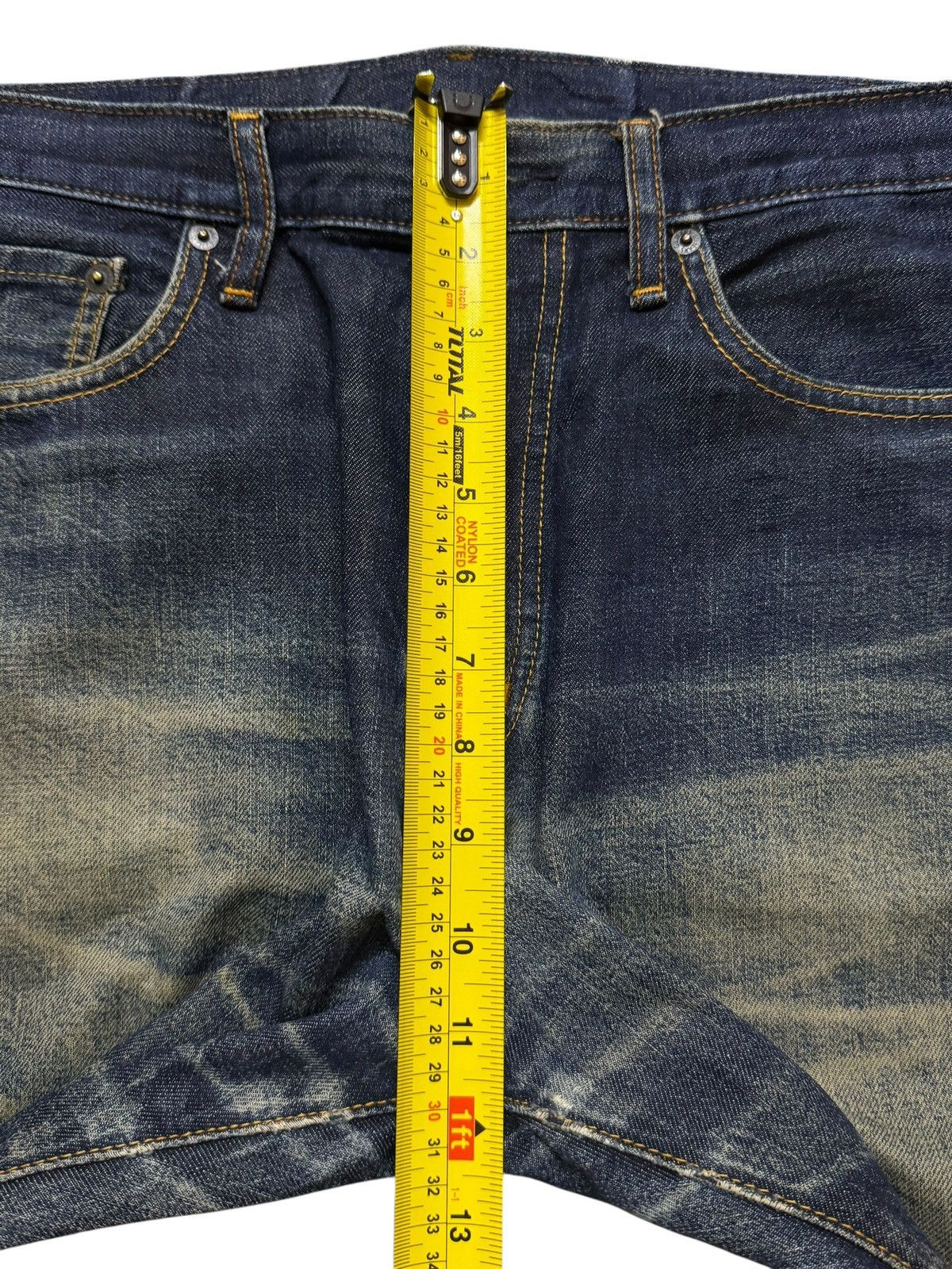 GU Vintage Y2K Japanese GU Blue Mud Wash Whisker Distressed Size US 34 / EU 50 - 10 Thumbnail