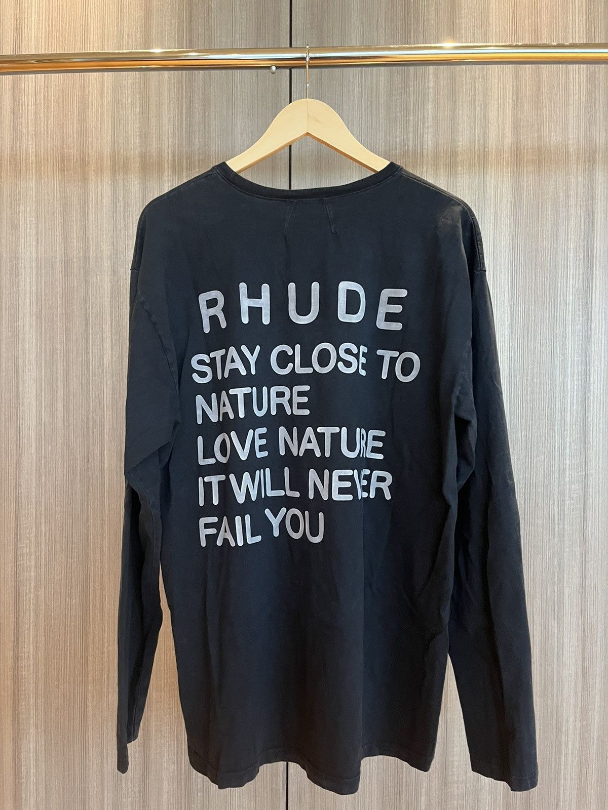 Rhude Rhude Tiger Stay Close to Nature Black LS Size US S / EU 44-46 / 1 - 2 Thumbnail