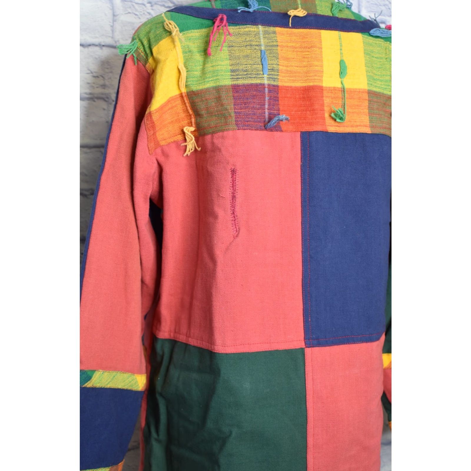 Vintage Open Front Jacket Boho Wearable Art Patchwork Beaded Coloful Medium Size M / US 6-8 / IT 42-44 - 5 Thumbnail