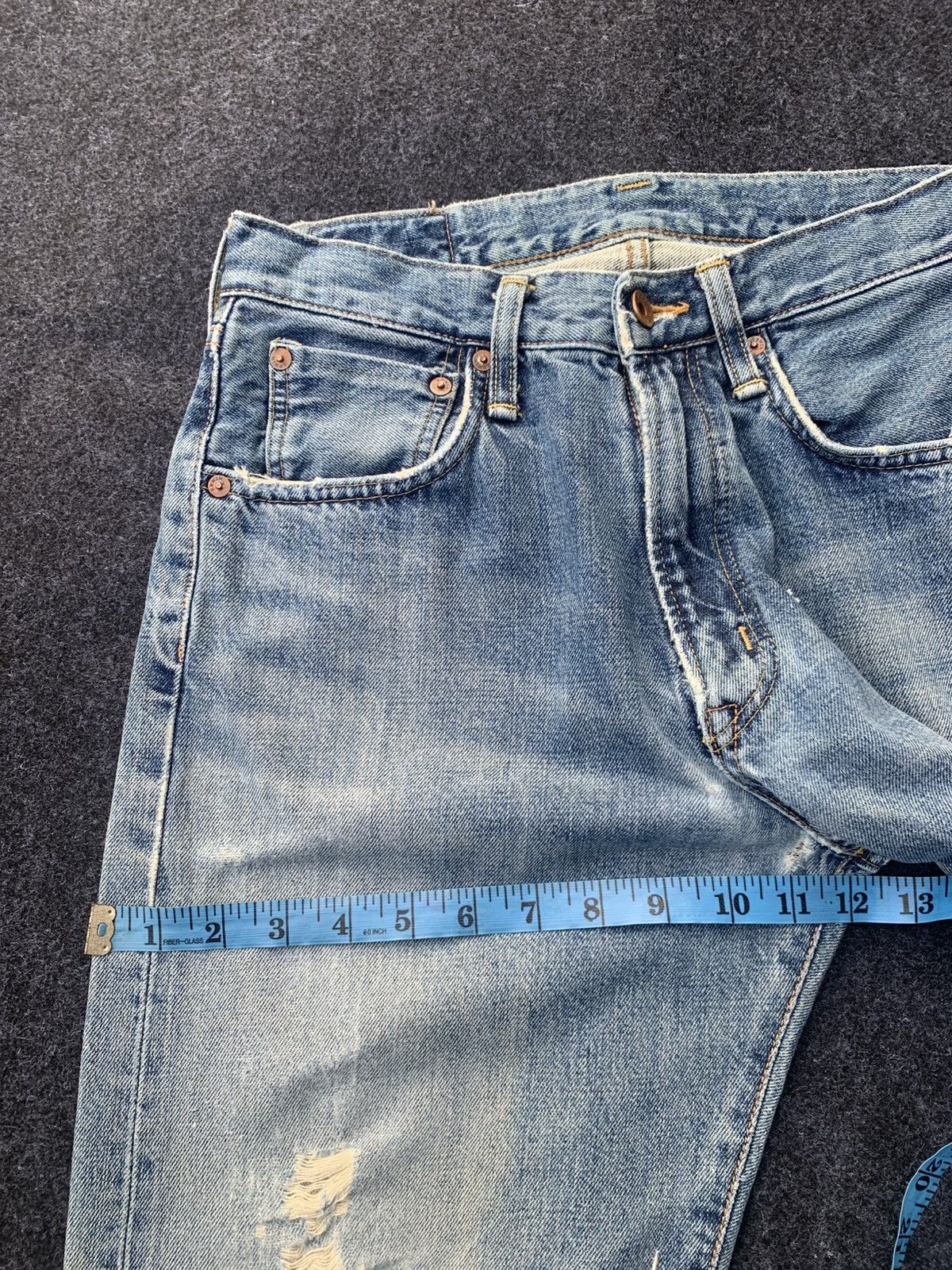 Edwin DISTRESSED EDWIN 505X SELVEDGE. Size US 28 / EU 44 - 6 Thumbnail