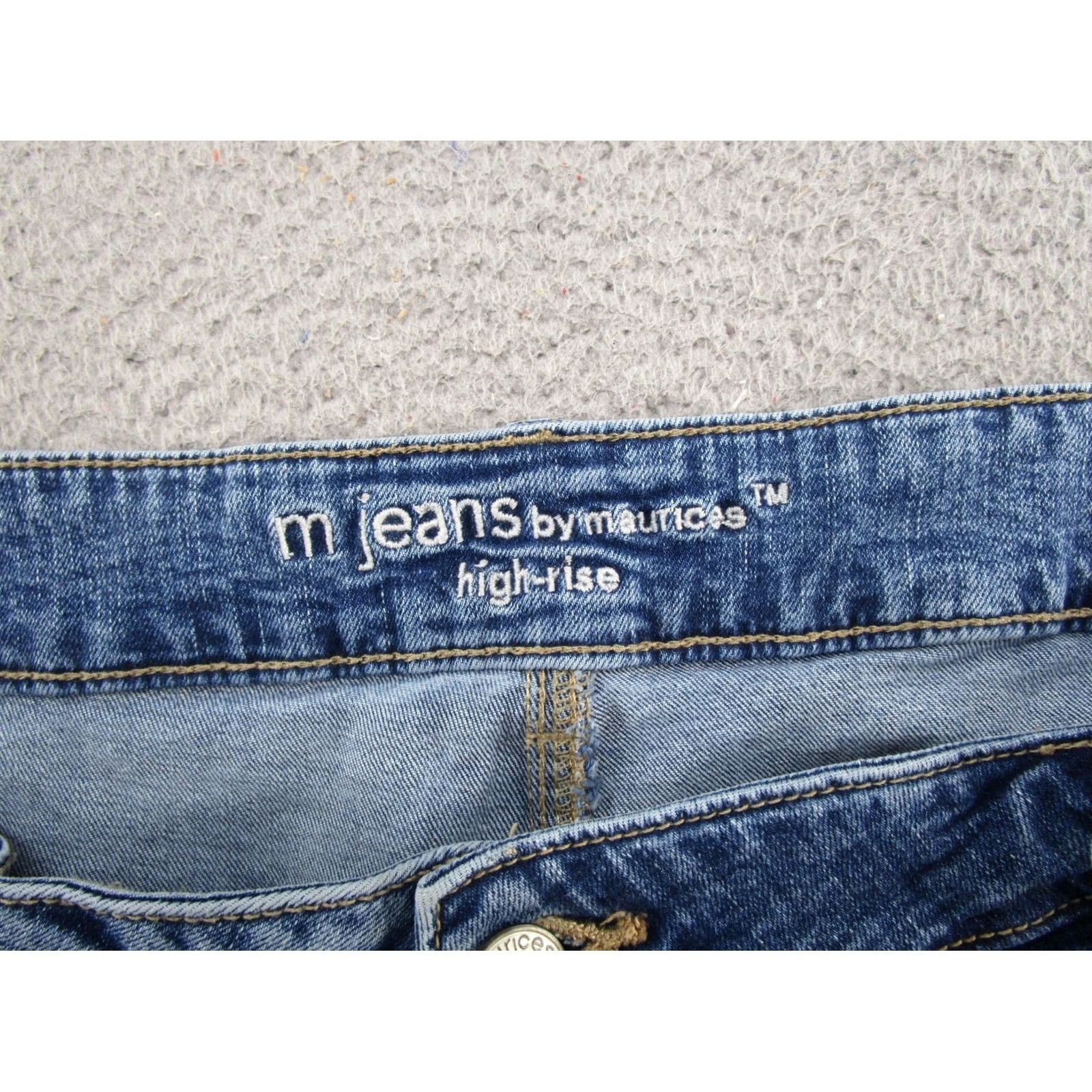Vintage Maurices Jeans Womens 24W Blue High Rise Stretch Distressed Denim Ankle Plus Size Size 42" / US 20 - 4 Thumbnail
