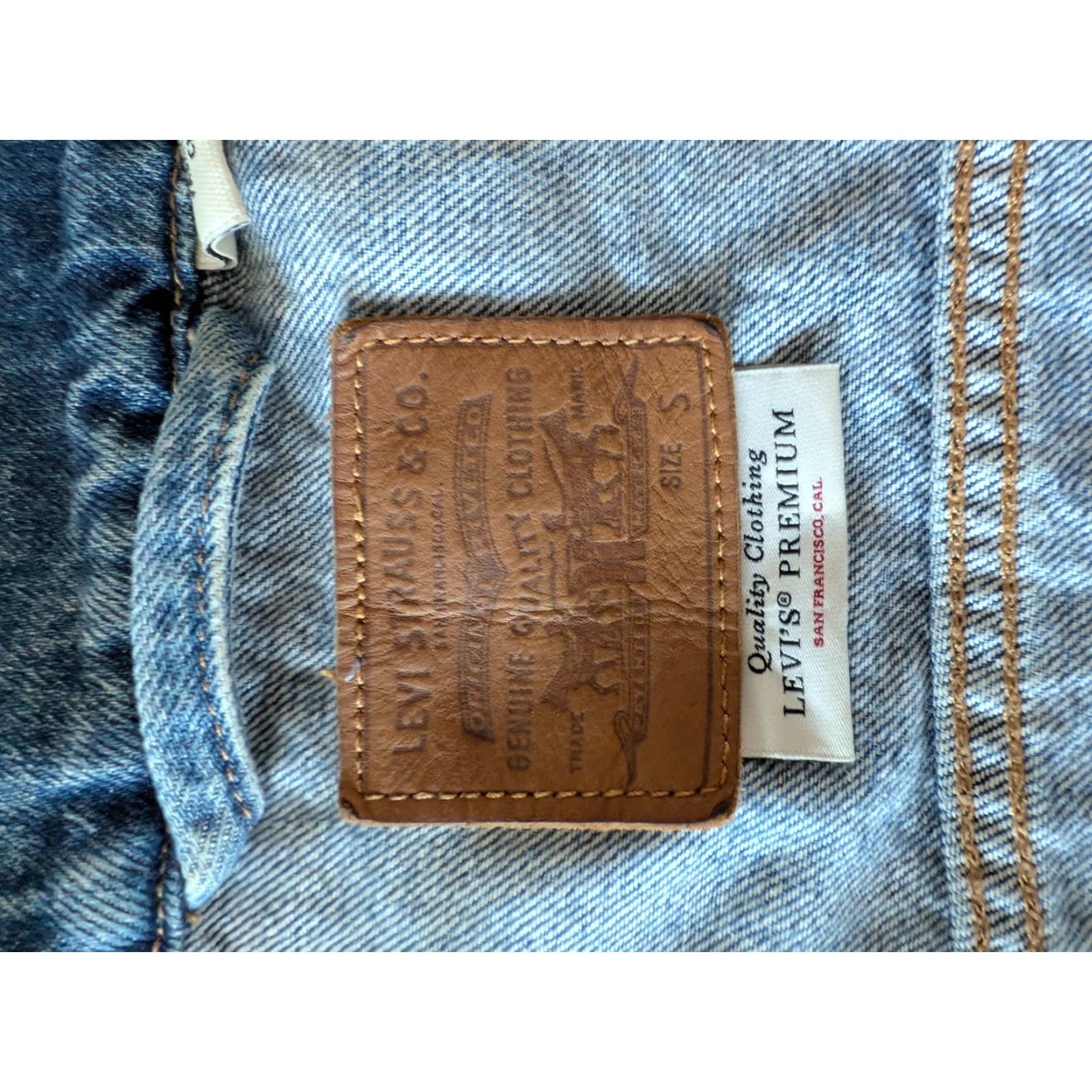 Levi's Levi’s Premium Trucker Jacket S Small Blue Women Denim 100% Cotton Cropped Classic Blue Vintage? Size S / US 4 / IT 40 - 7 Thumbnail