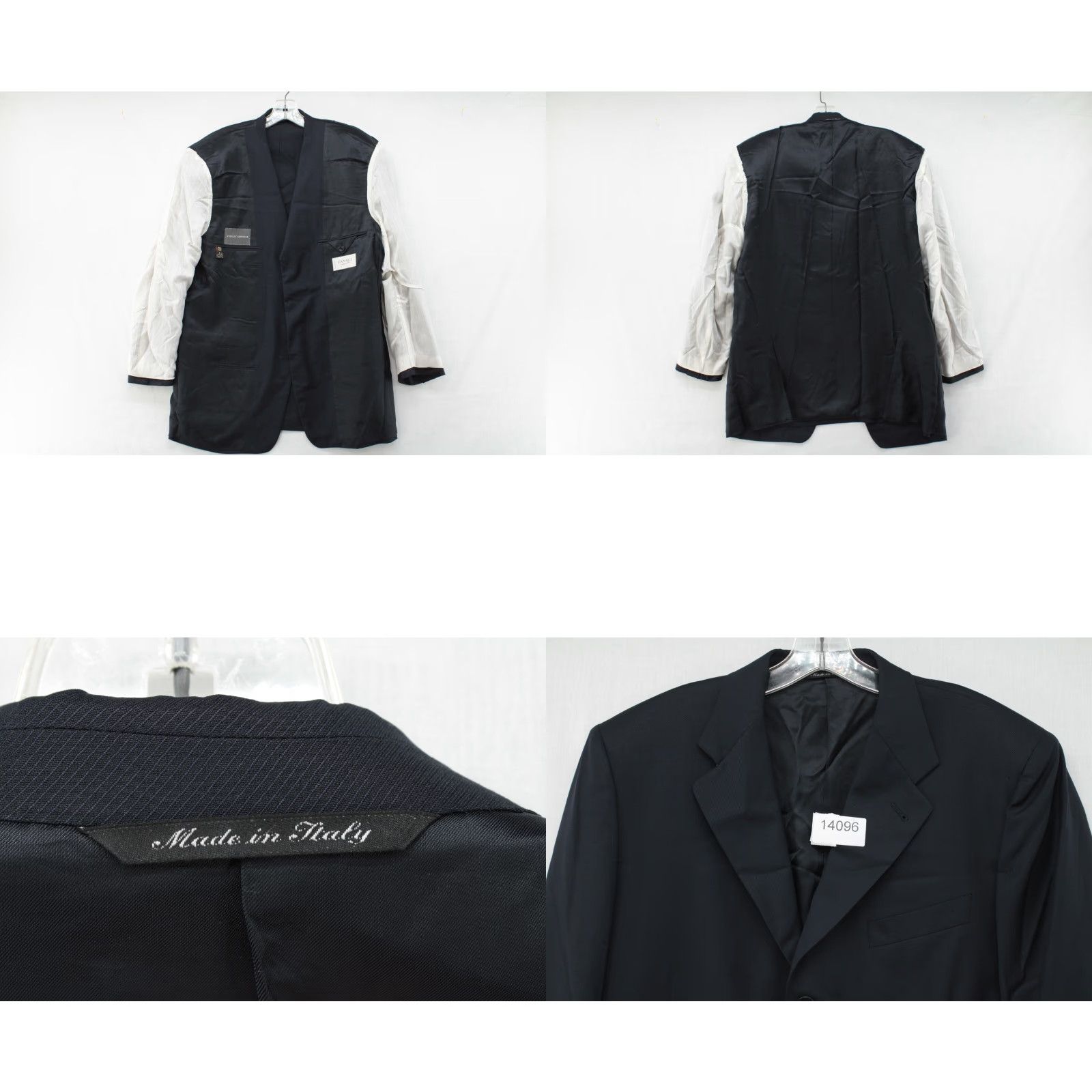 Canali Canali Blazer Mens 52R Navy Blue Wool 3-Button Sport Coat Regular Fit Single-Breasted Sw19? Size 52R - 9 Thumbnail