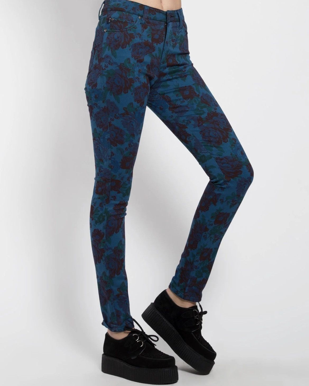 Tripp NYC Tripp NYC Archive Floral Skinny Pants Skull Rivet Punk Goth Size 27" / US 4 / IT 40 - 11 Thumbnail