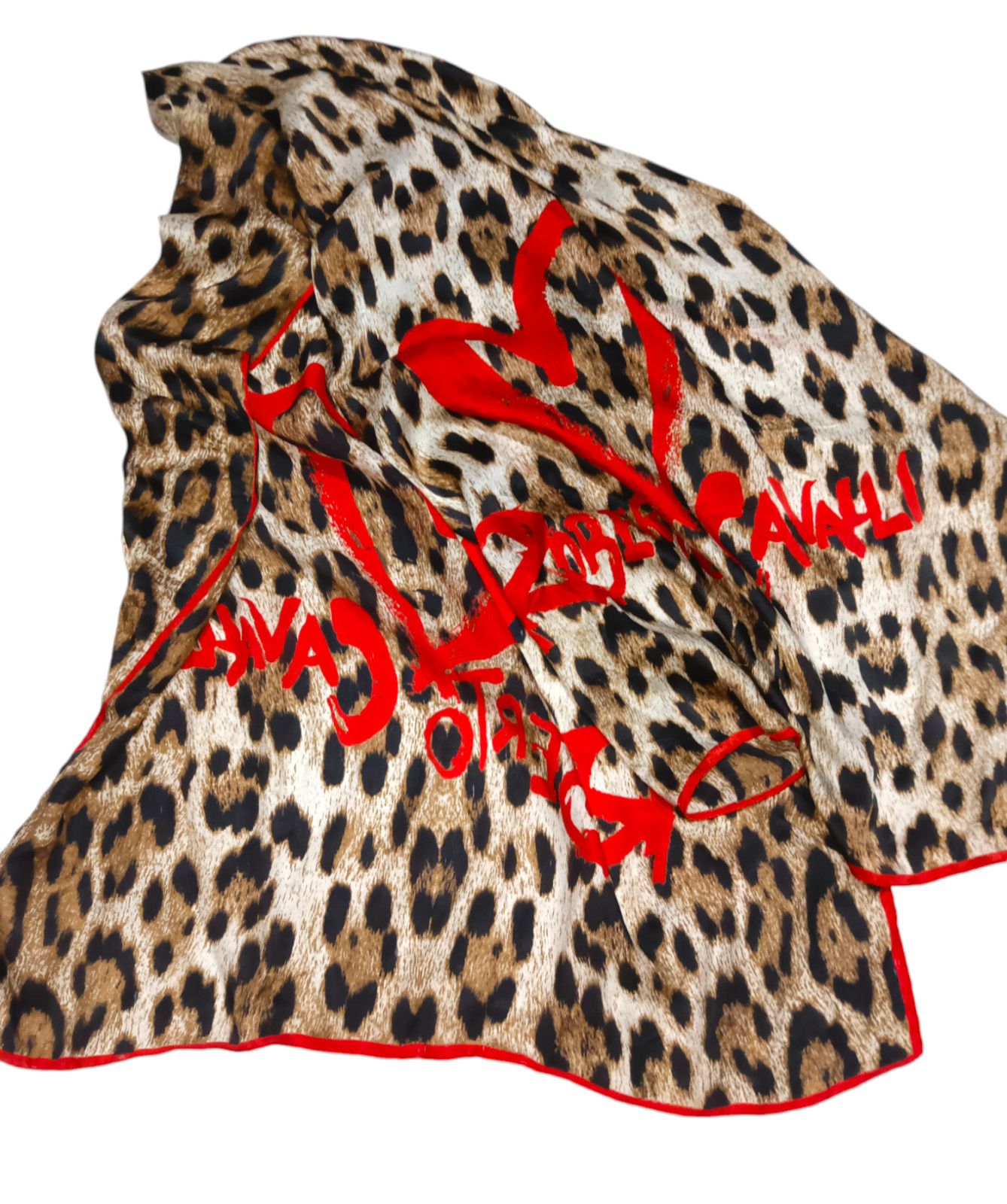 Roberto Cavalli ROBERTO CAVALLI Italy Leopard Animal Spots Silk Scarf Shawl Size ONE SIZE - 8 Thumbnail